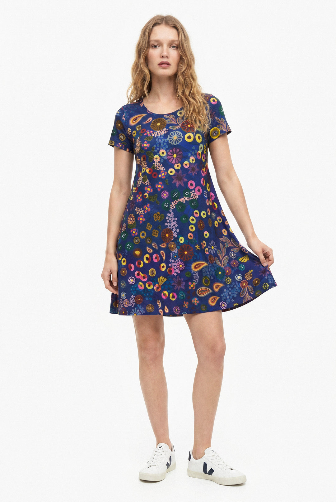 Milano Dress - Colourama, Navy
