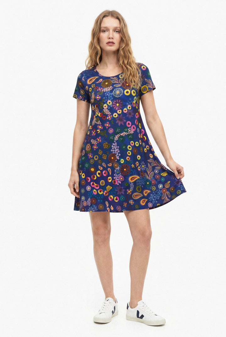 Milano Dress - Colourama, Navy
