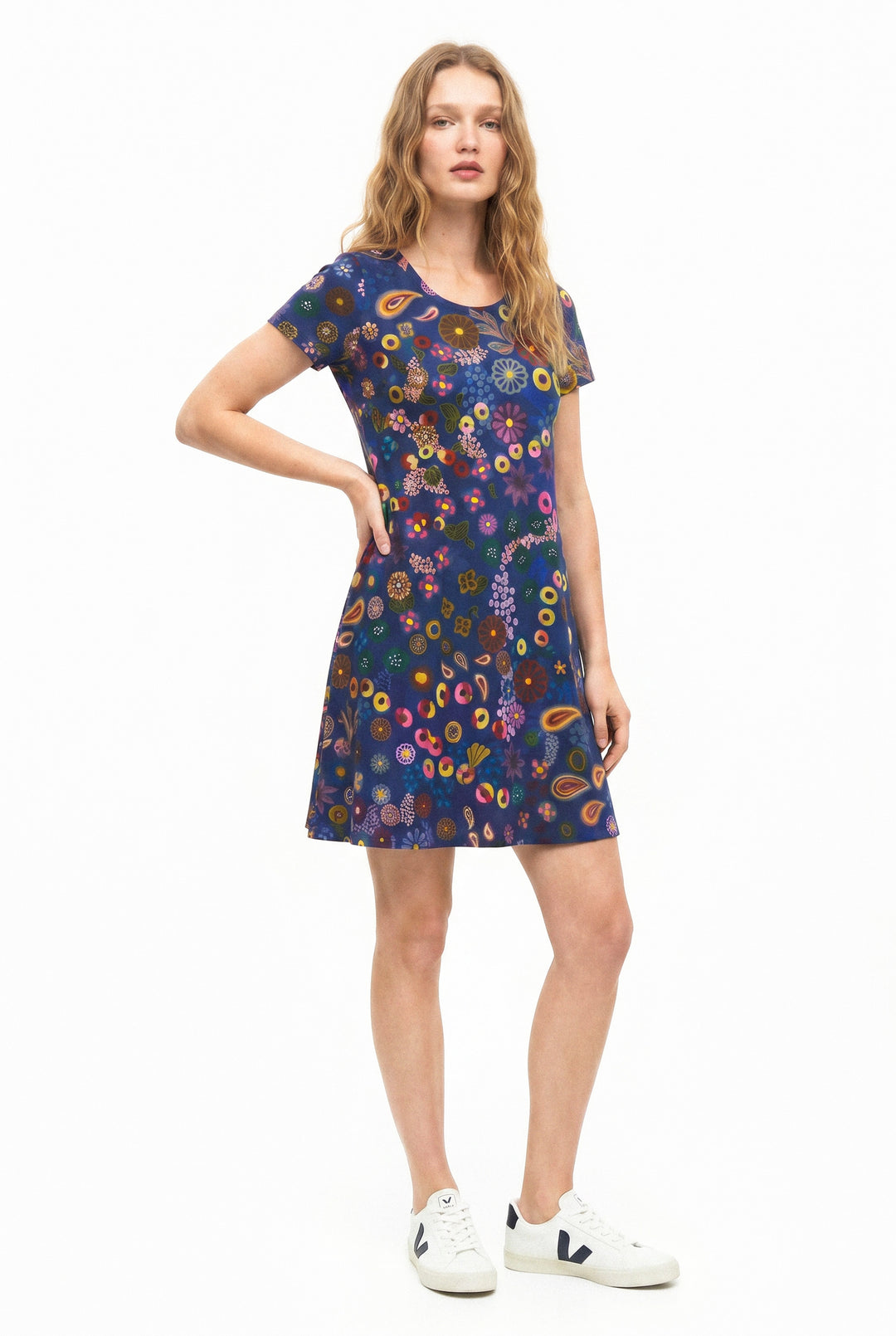 Milano Dress - Colourama, Navy