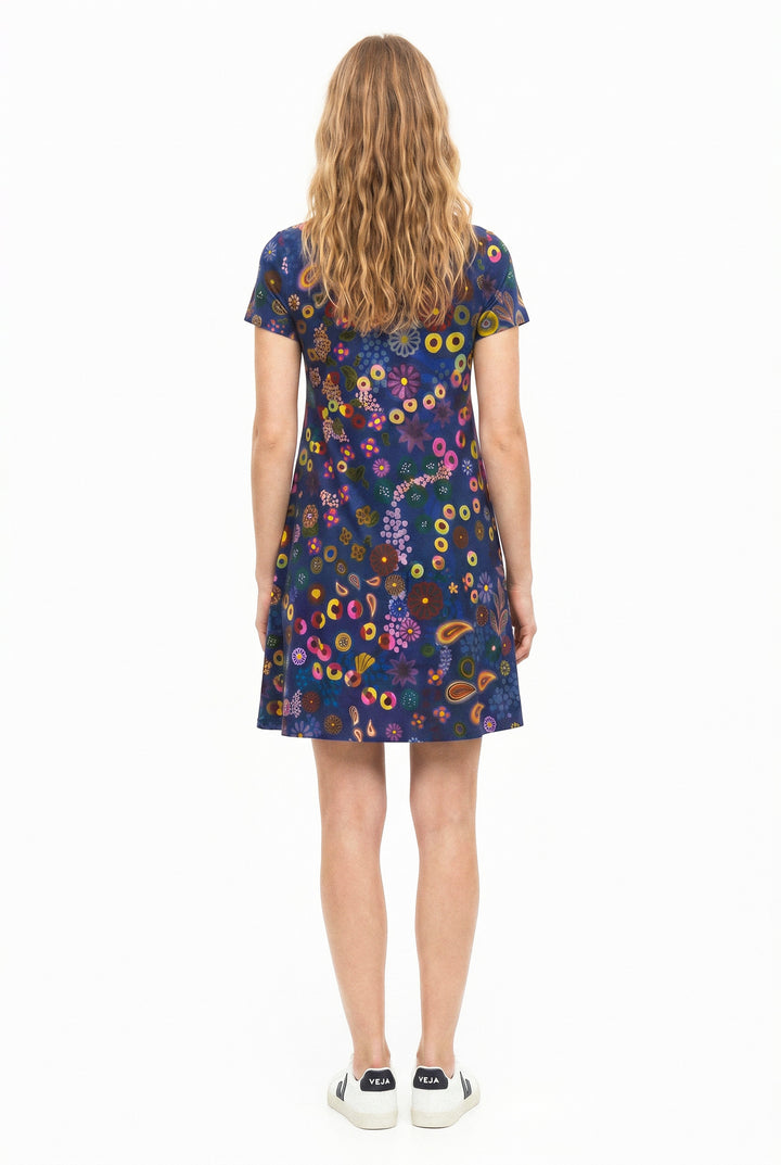 Milano Dress - Colourama, Navy
