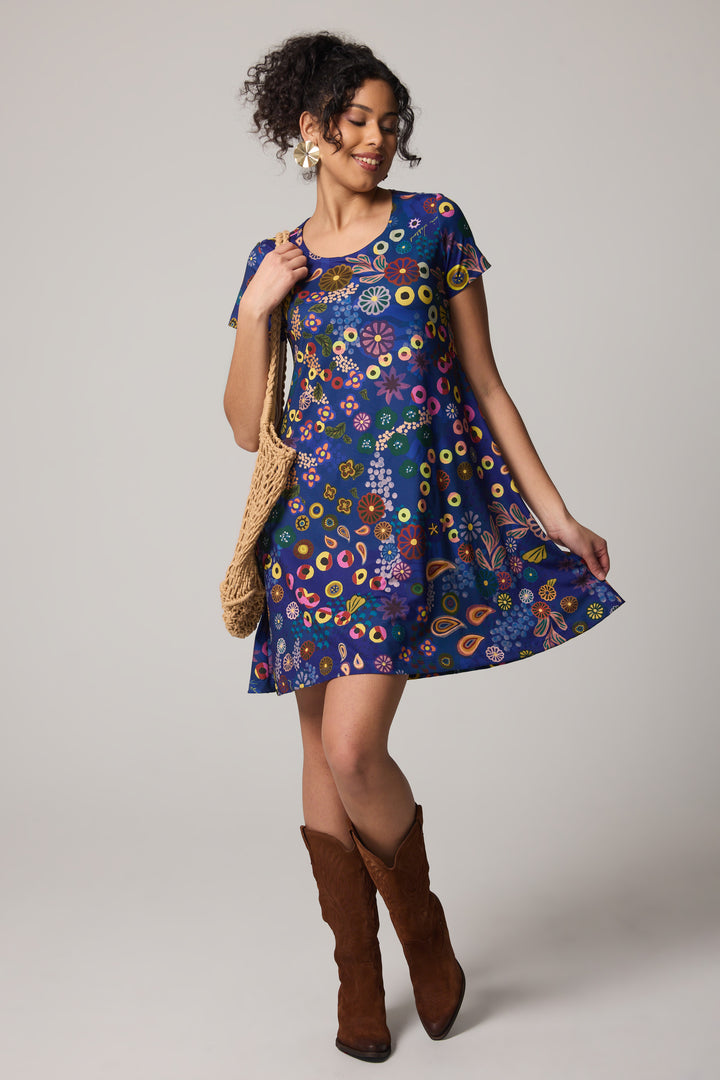 Milano Dress - Colourama, Navy