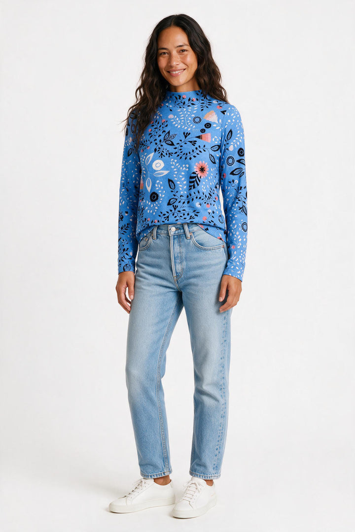 Mock Neck -  Spindle Vines