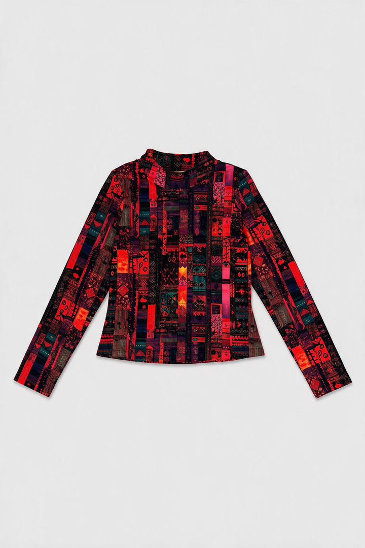 Mock Neck -  Woven Books