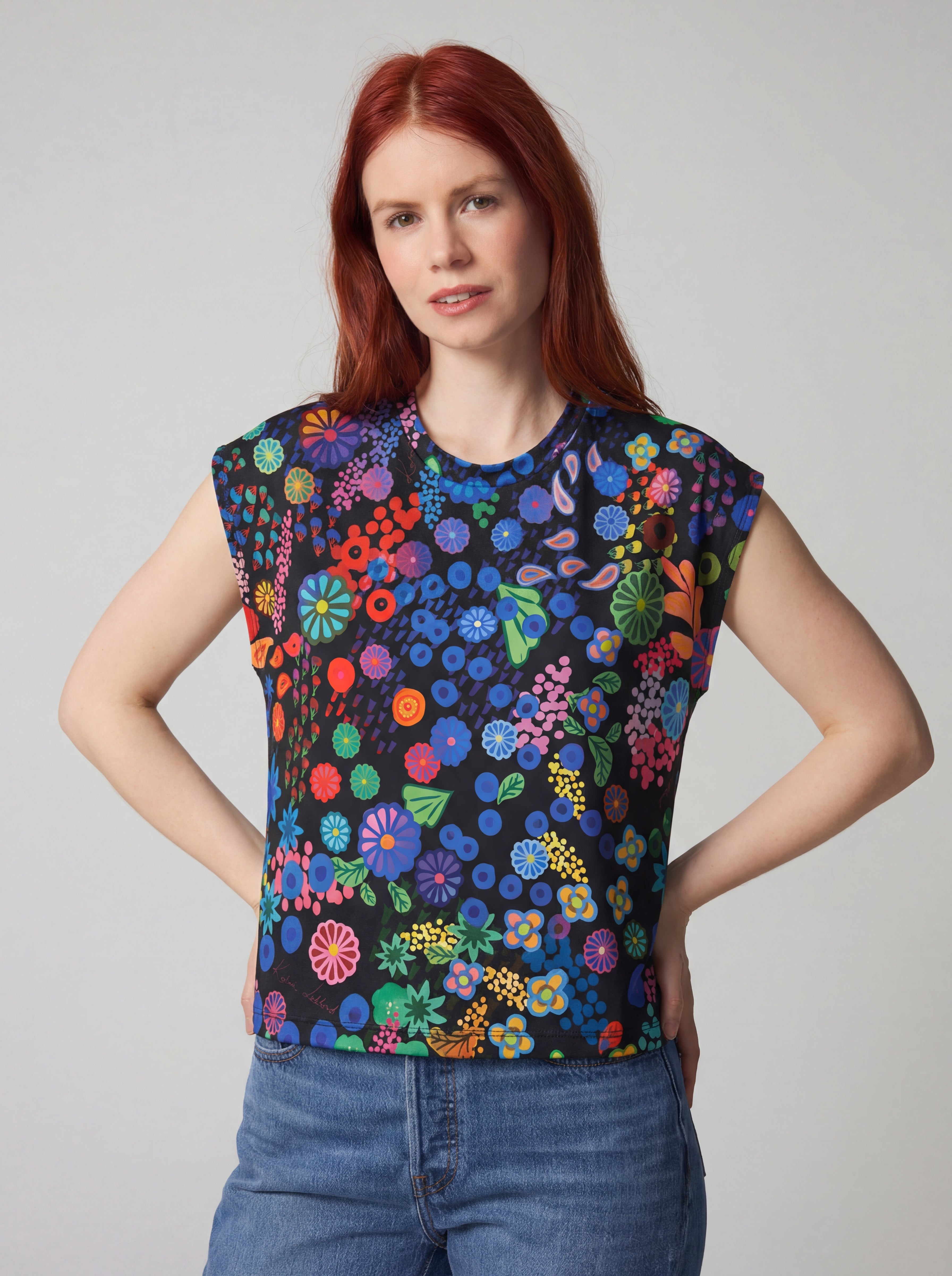 Muscle T-Shirt - Colourama, Black