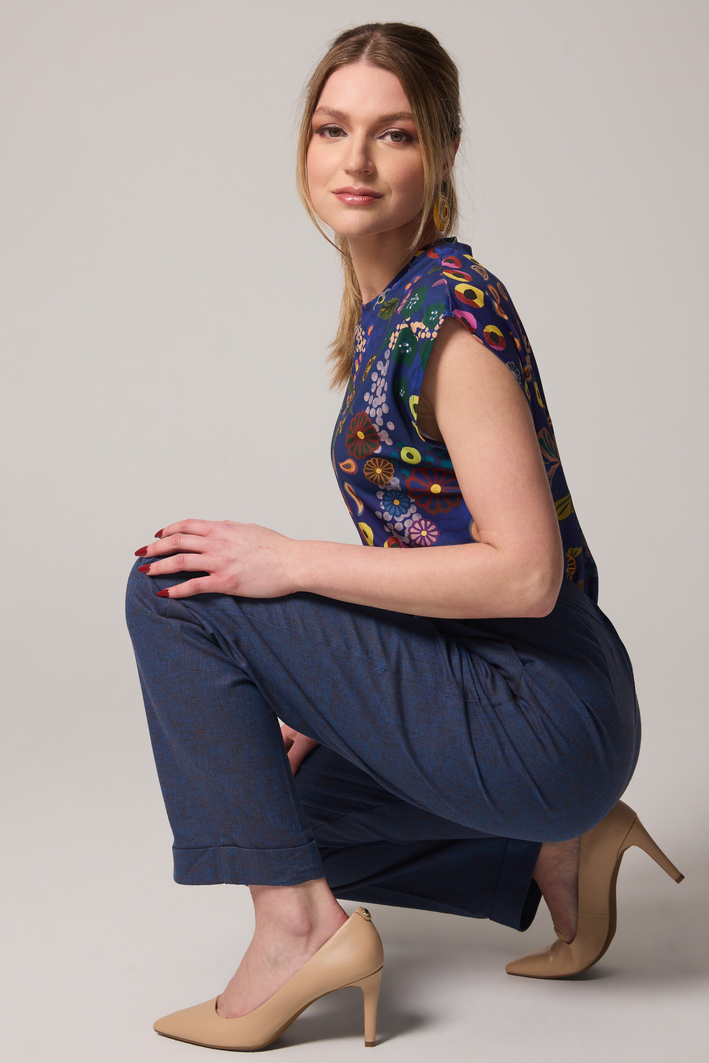 Muscle T-Shirt - Colourama, Navy