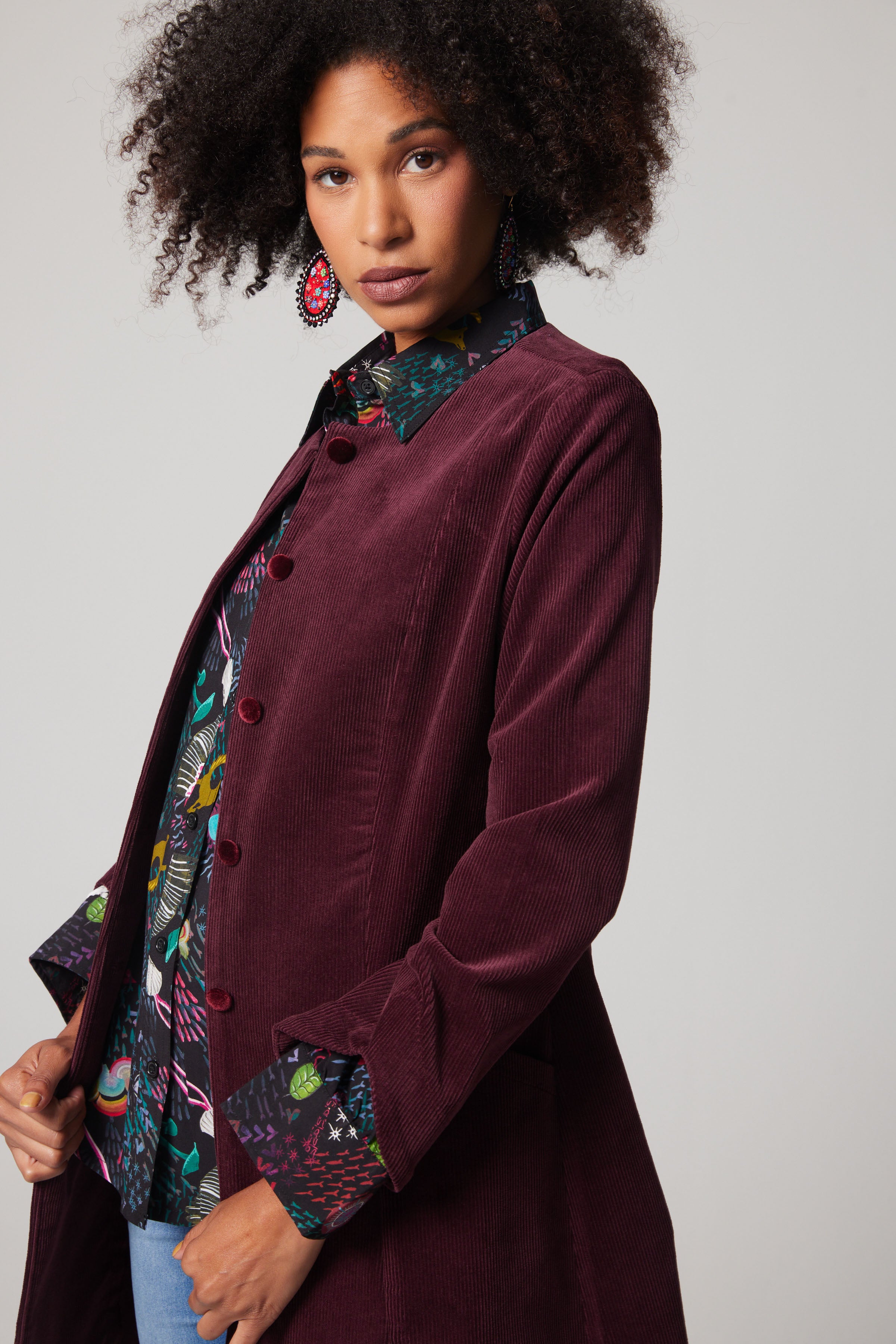 Mystery Coat - Burgundy