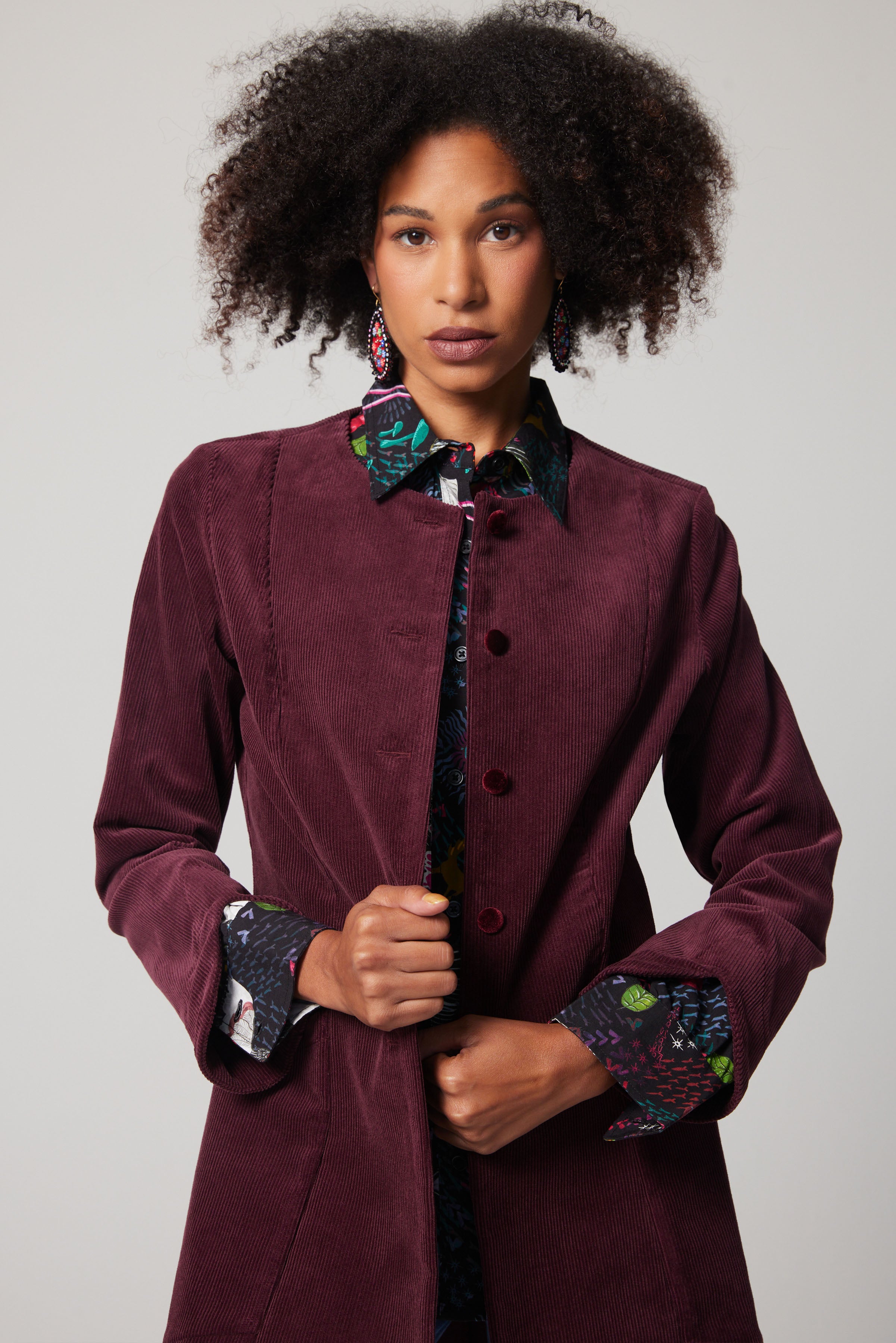 Mystery Coat - Burgundy