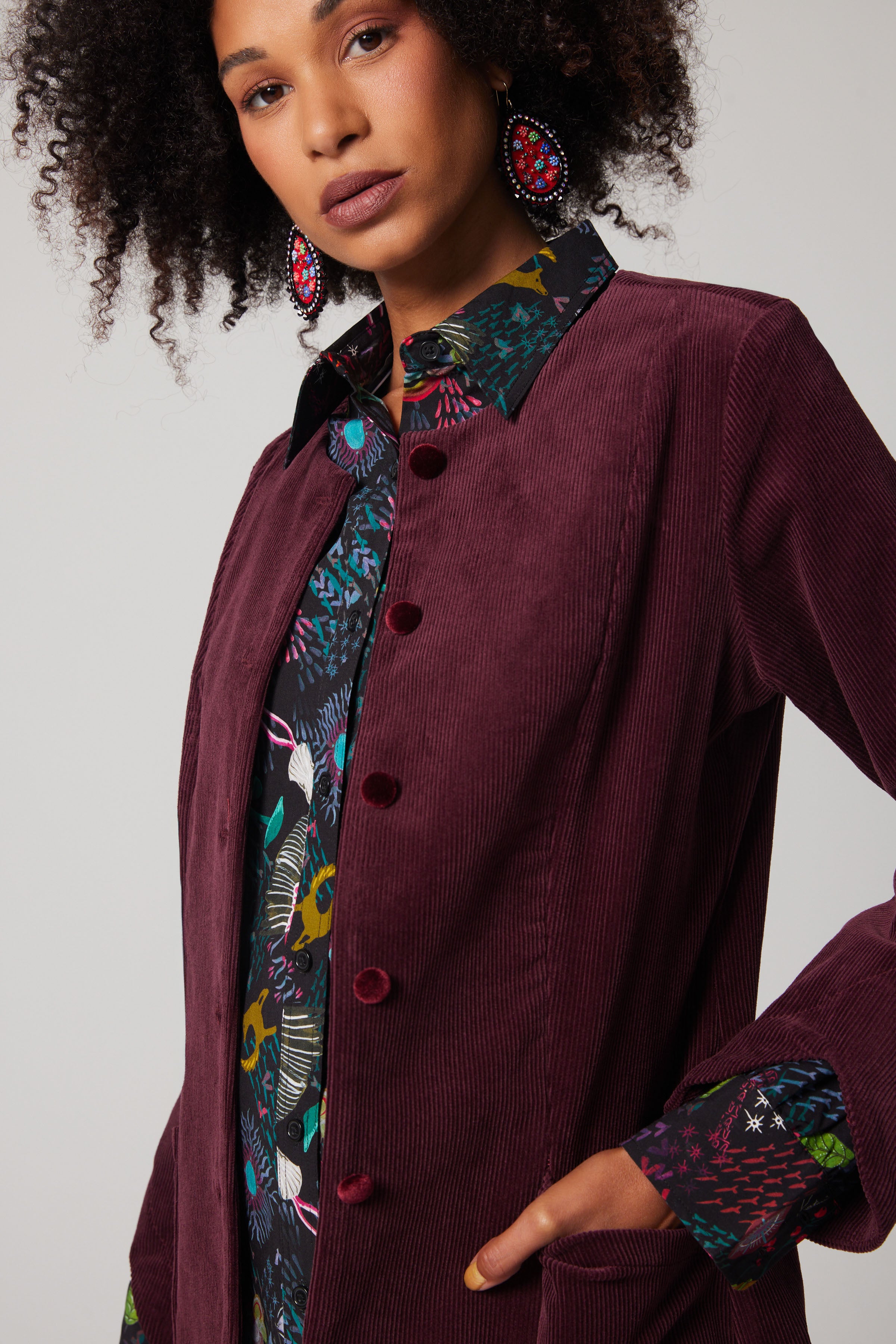 Mystery Coat - Burgundy