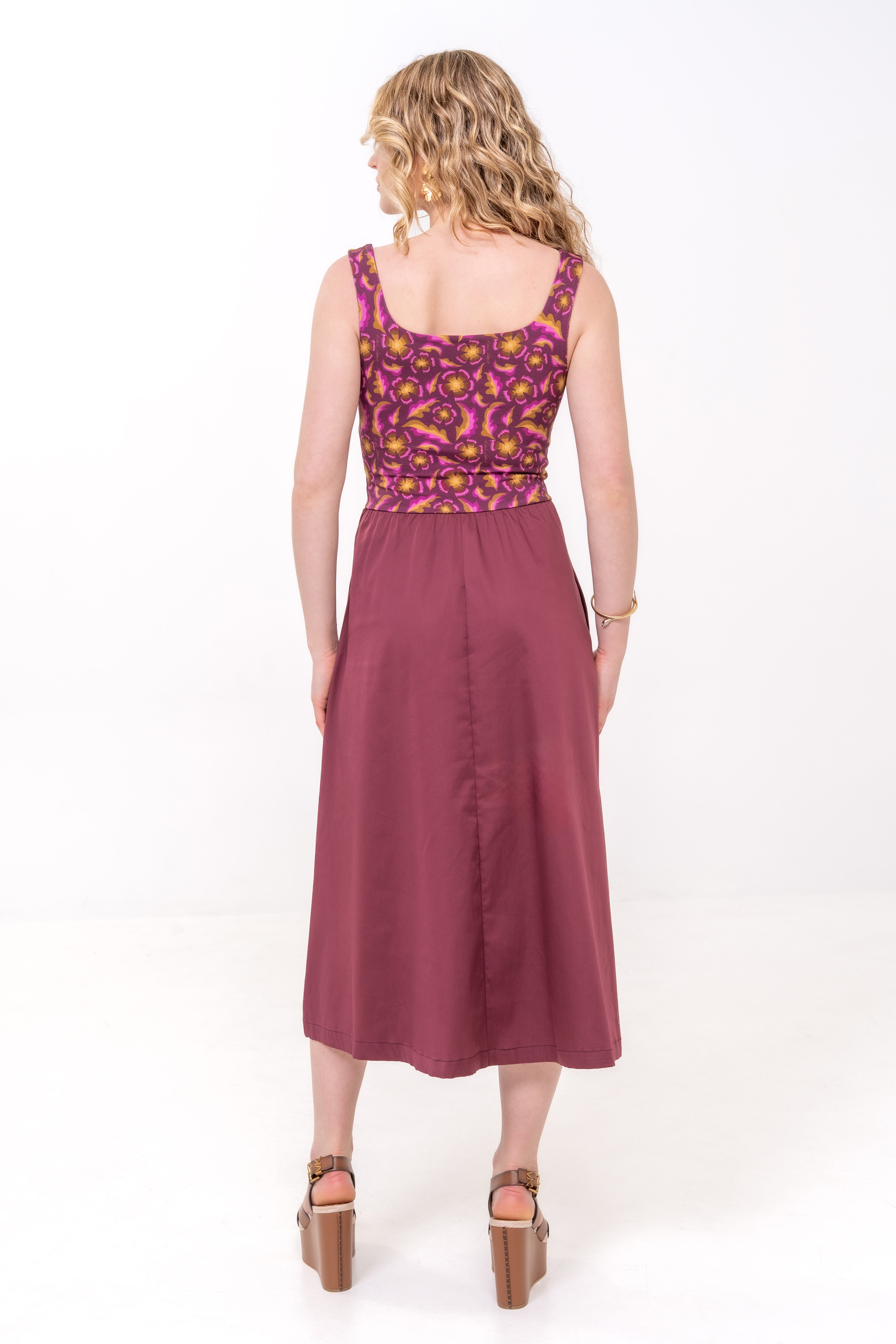 New Classic Dress - Gertrude, plum