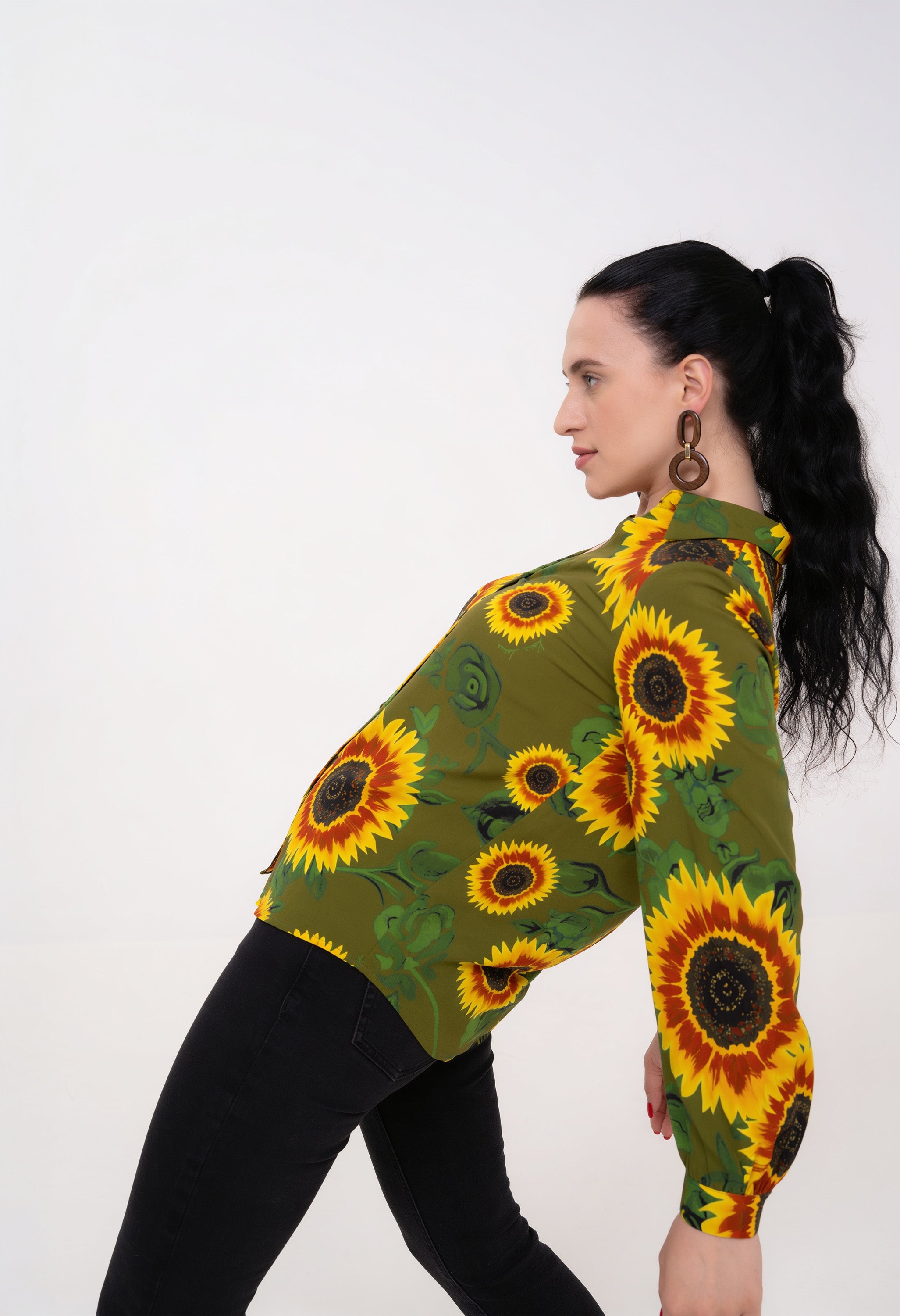Chemise Col Ouvert - Tournesols