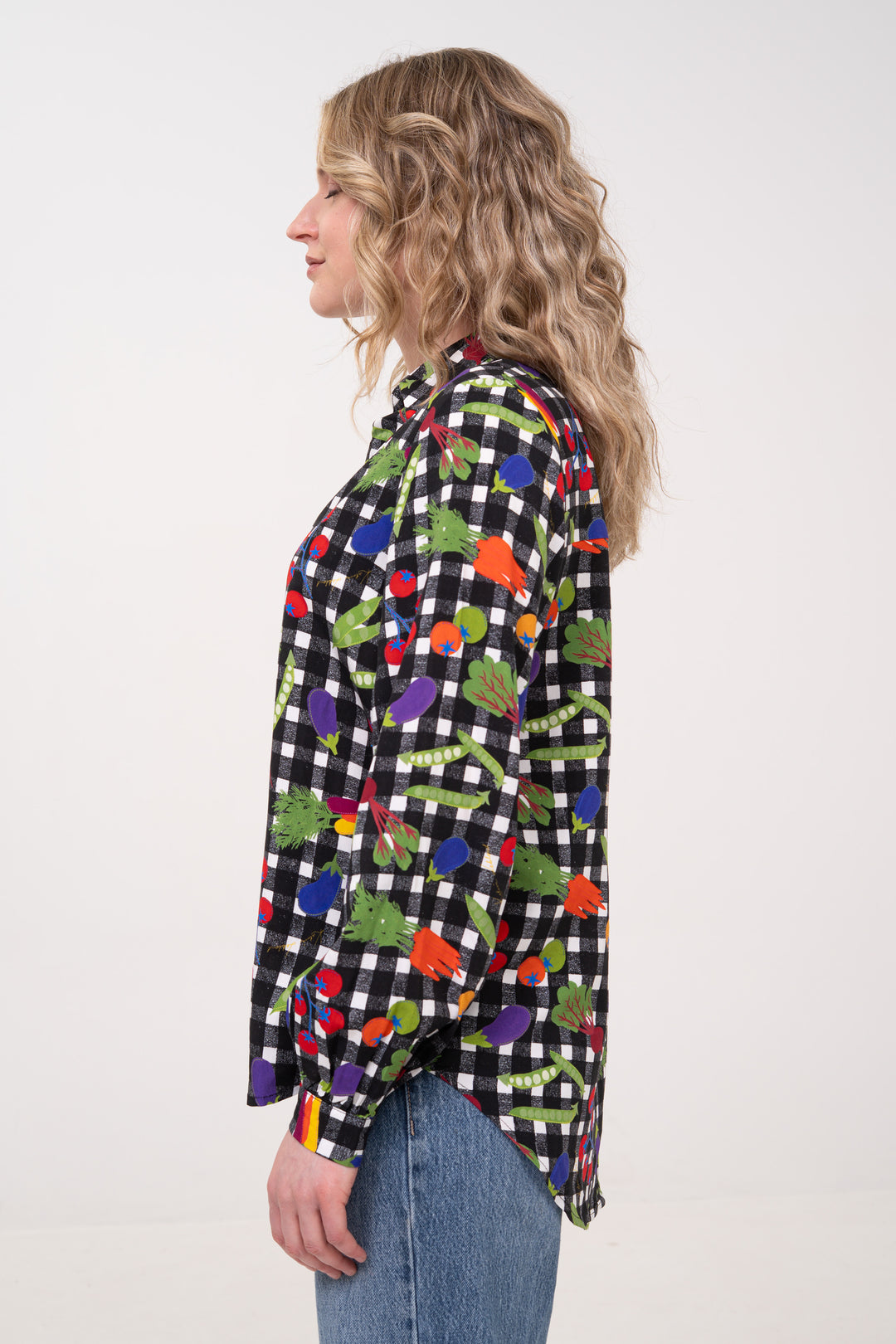 Open Collar Shirt - Veggies