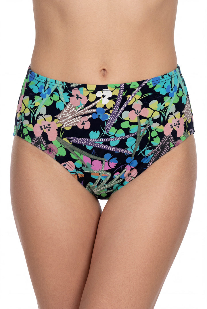 Culotte en coton bio - Fleurs sauvages, Noir