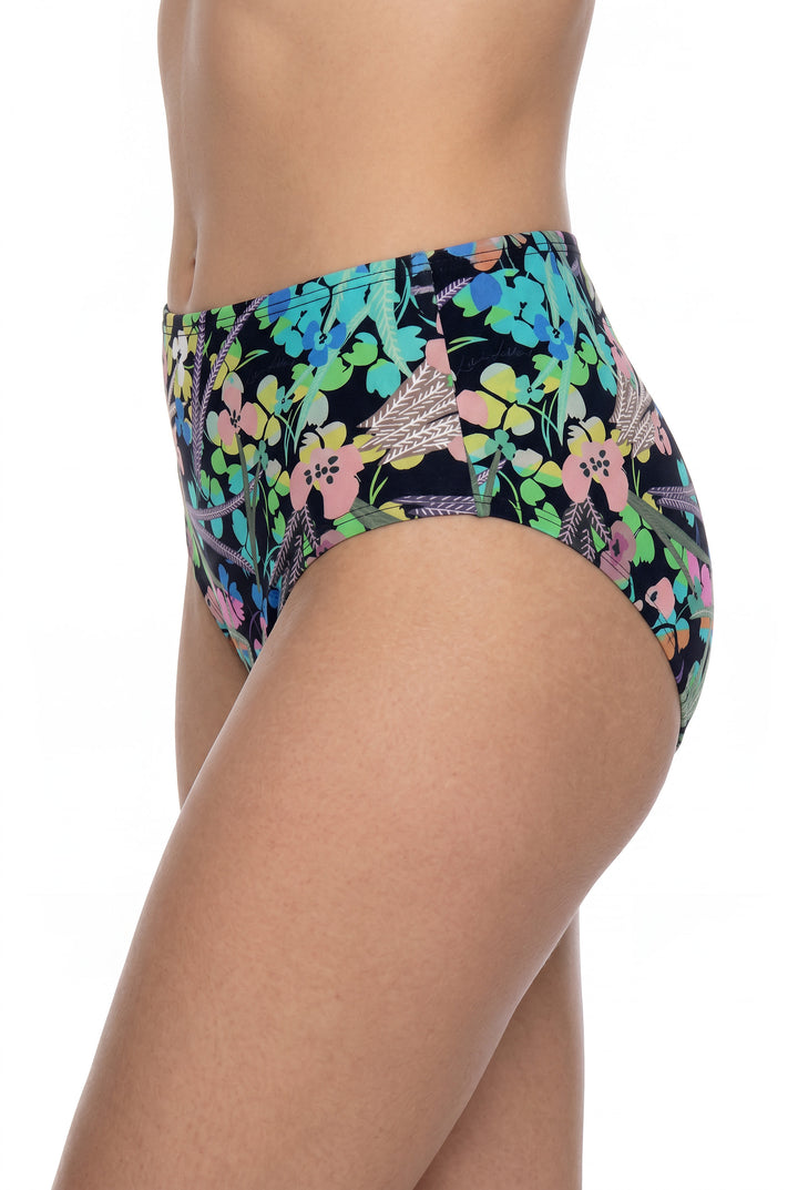 Culotte en coton bio - Fleurs sauvages, Noir
