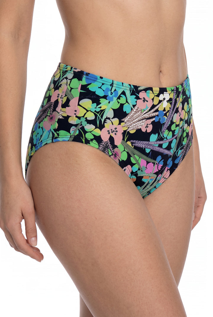Culotte en coton bio - Fleurs sauvages, Noir