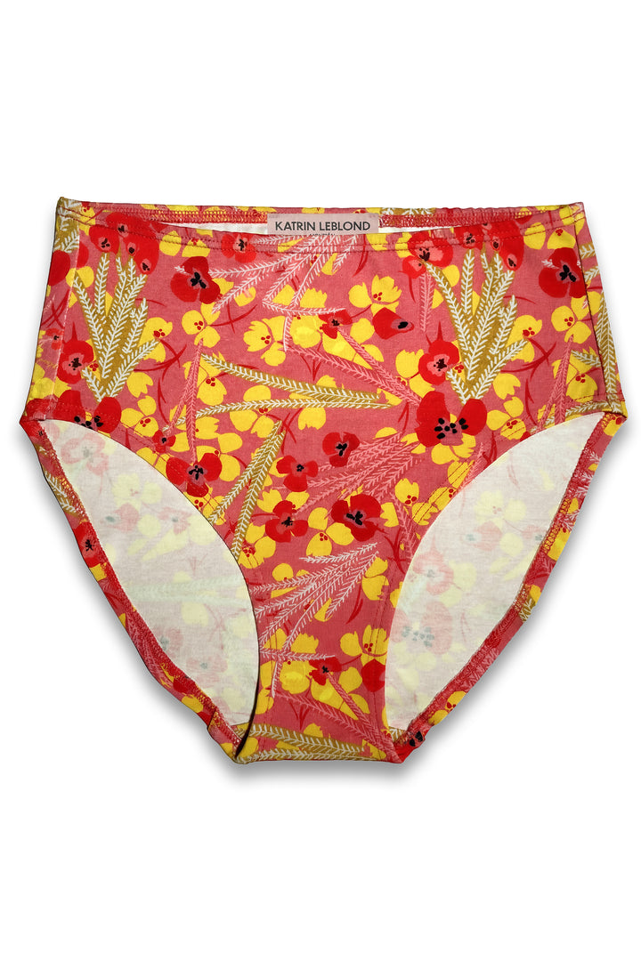 Culotte en coton biologique - Fleurs sauvages, Rose