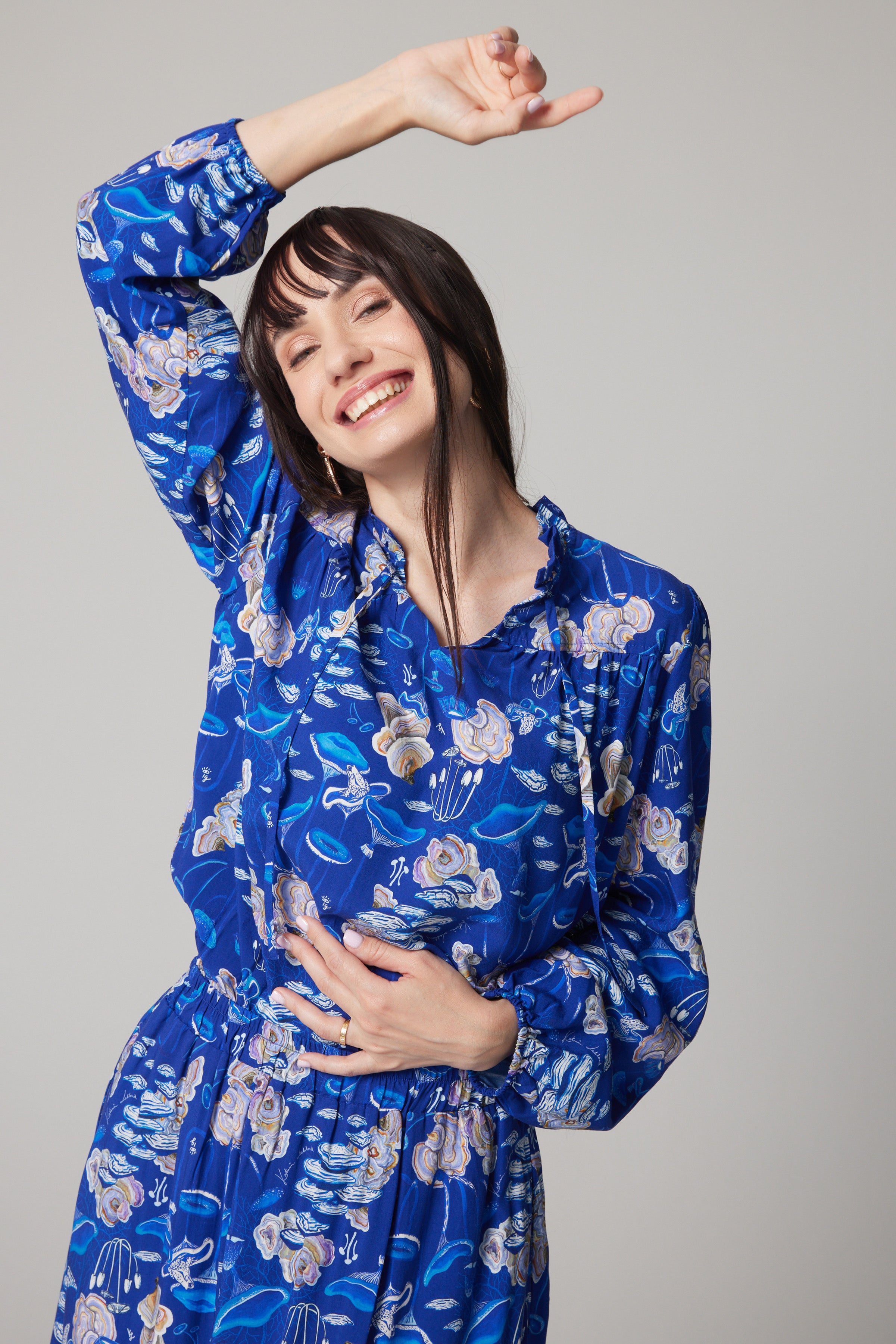 Blouse paysanne - Clair de lune