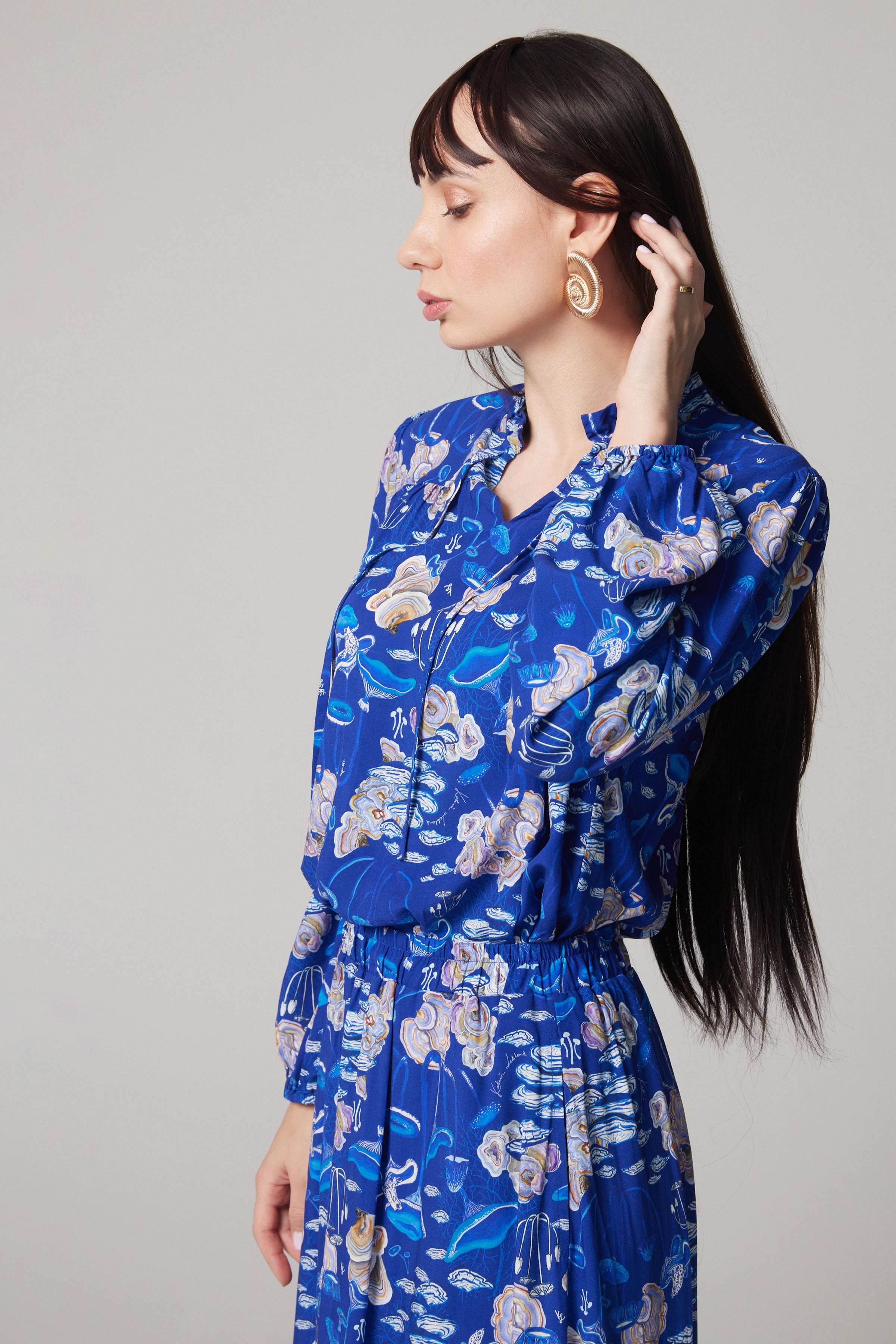 Blouse paysanne - Clair de lune