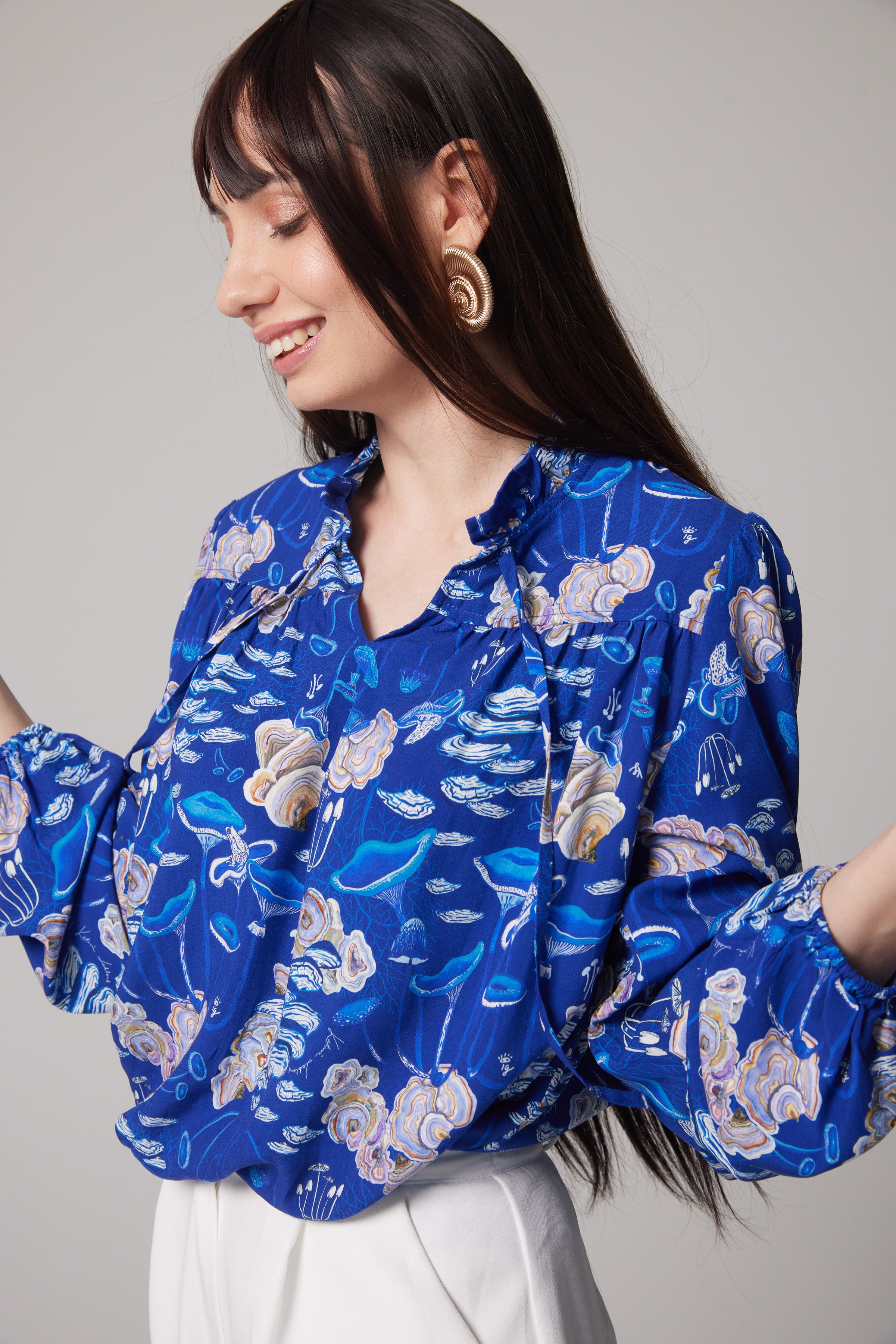 Blouse paysanne - Clair de lune
