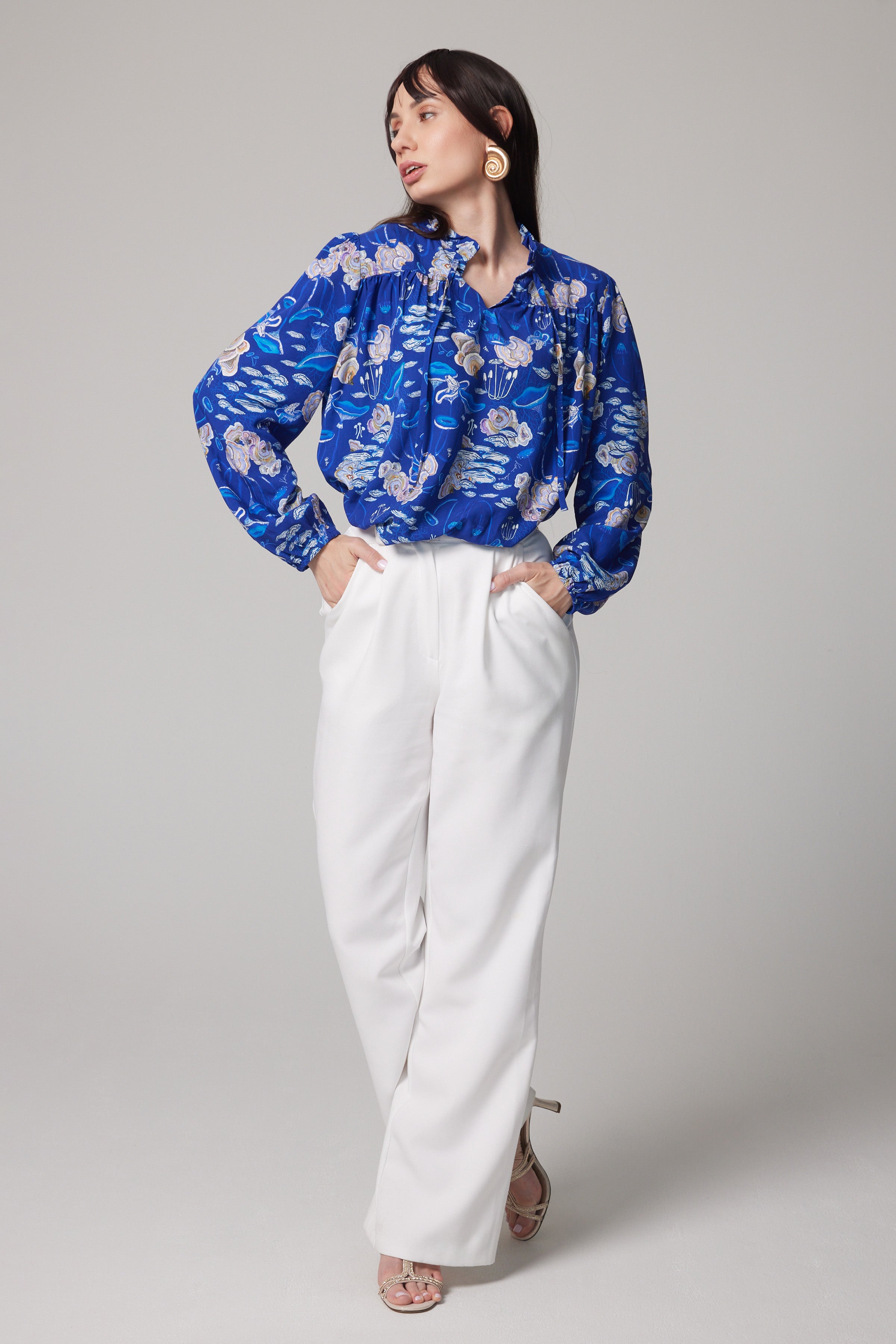 Blouse paysanne - Clair de lune