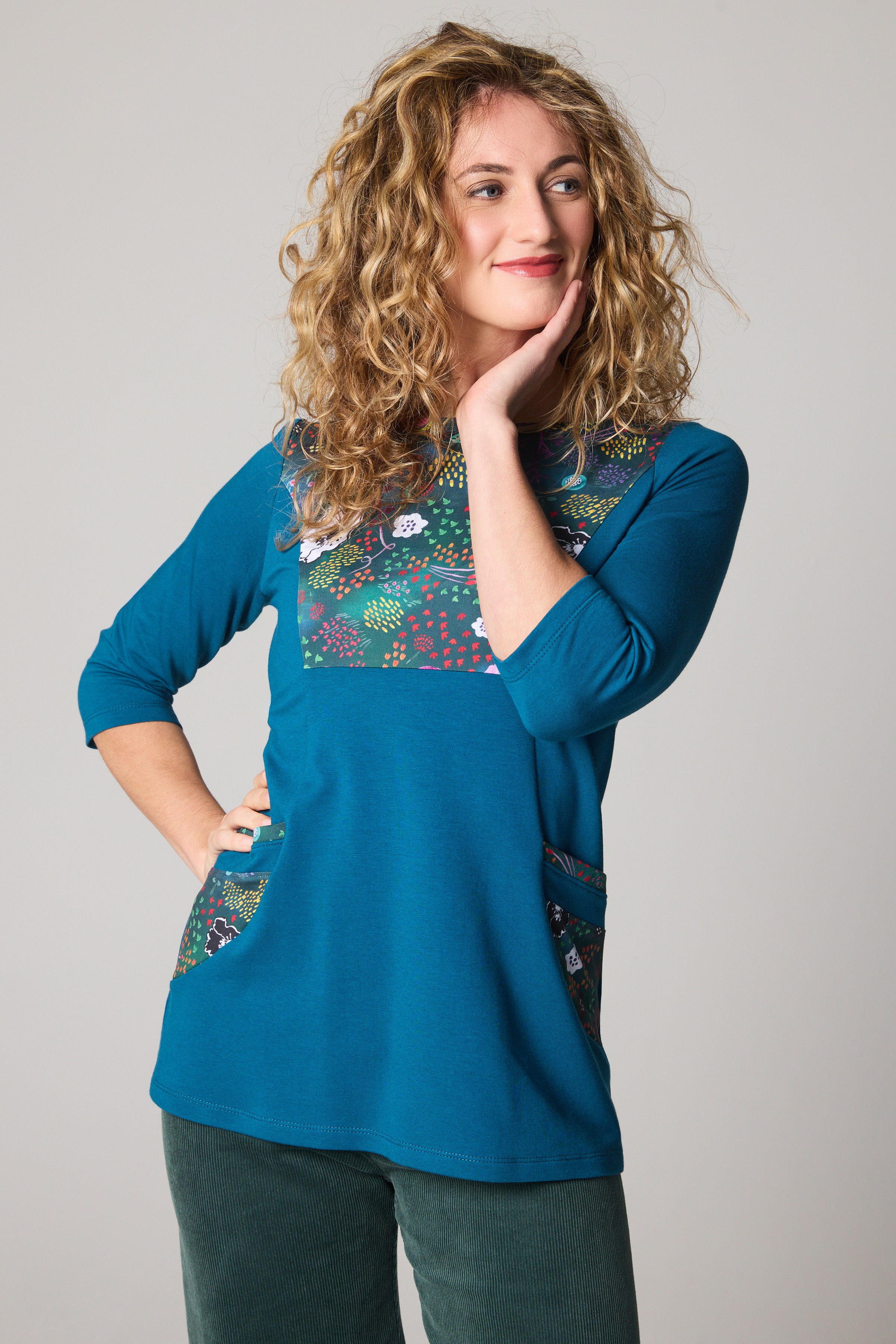 Print-Panel Tunic - Night Garden