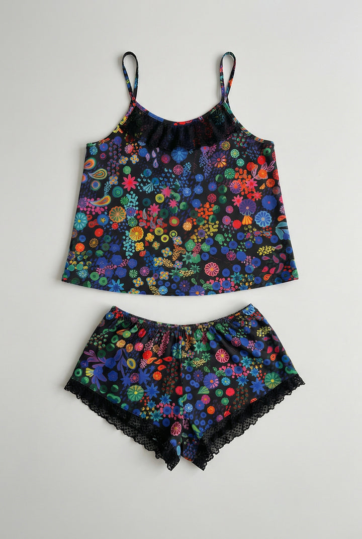 Pyjama Set - Colourama, Black