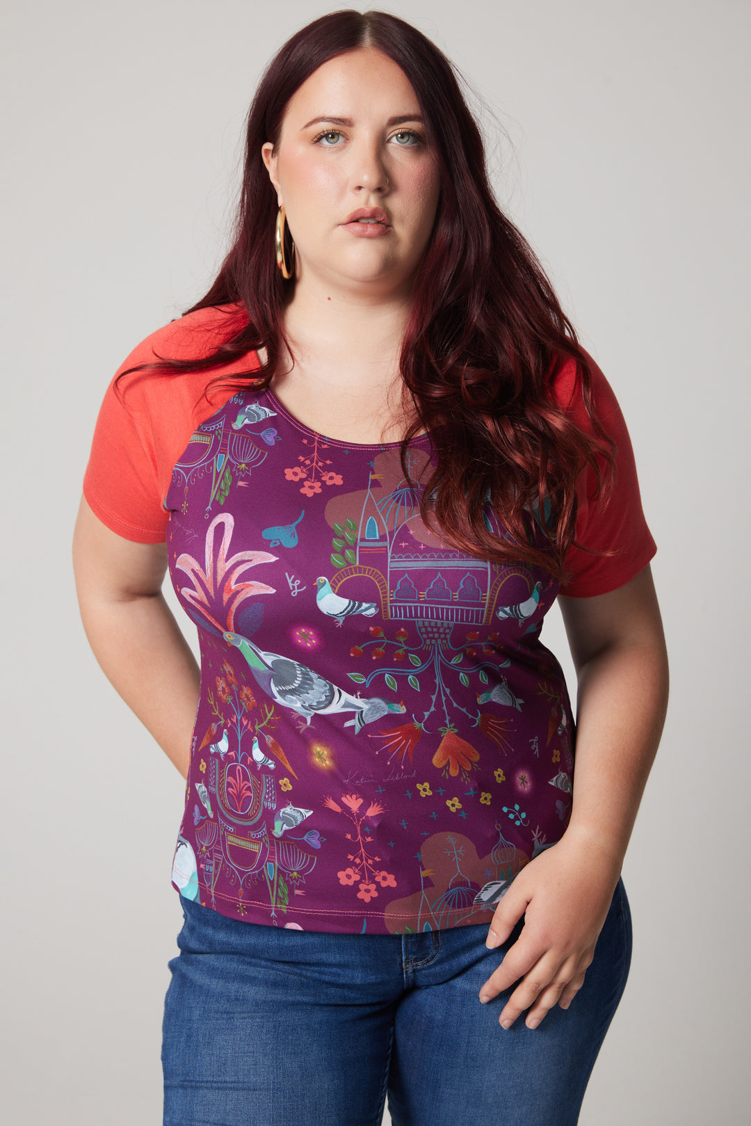 T-shirt raglan - Pigeon