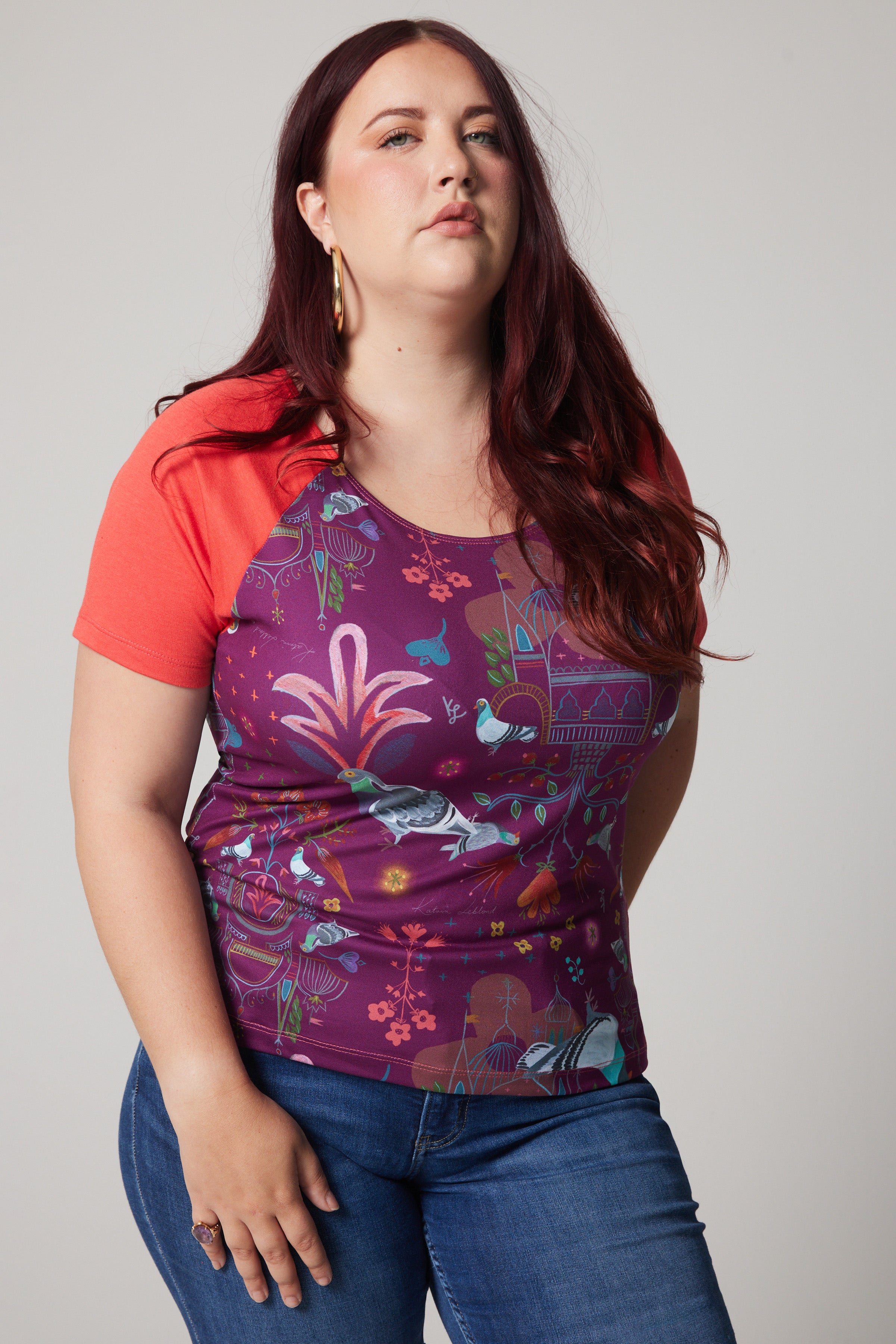Raglan T-shirt - Pigeons