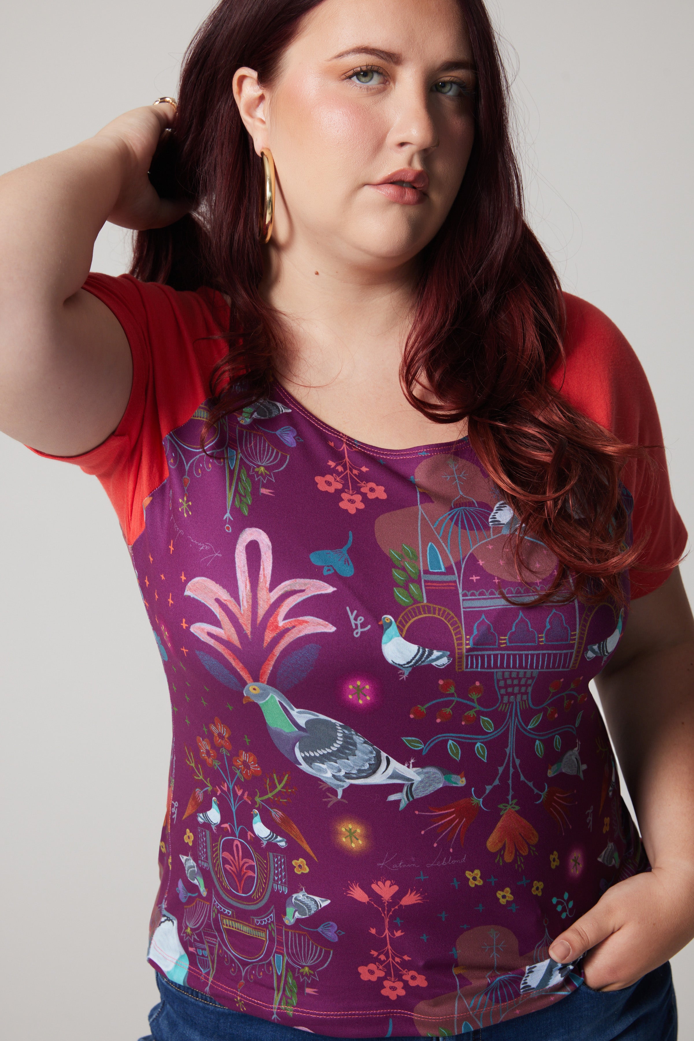 Raglan T-shirt - Pigeons