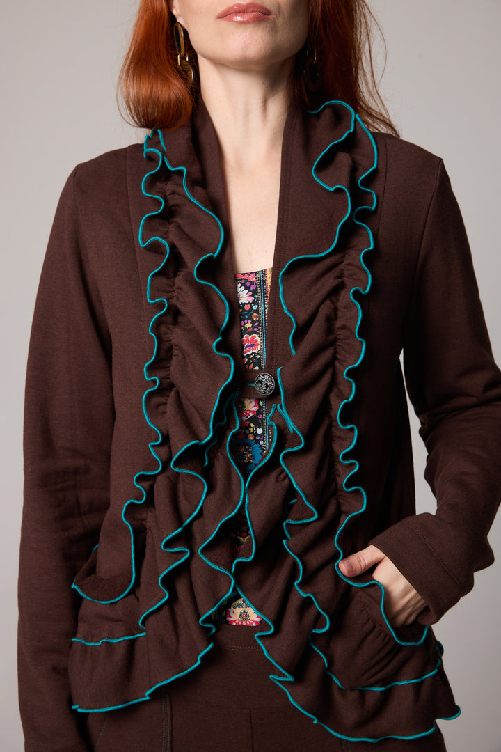 Veste Ruffle - Brun