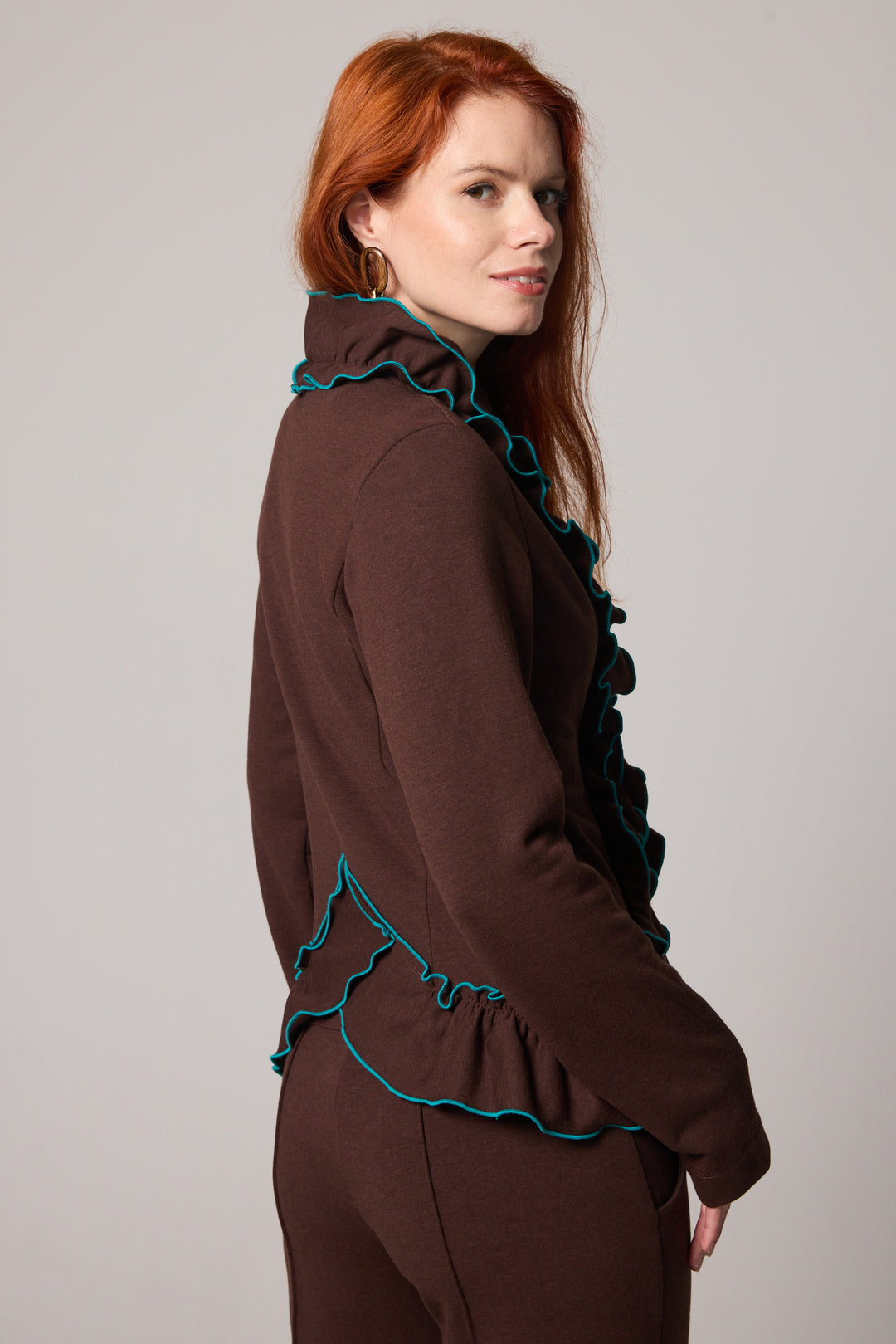 Veste Ruffle - Brun