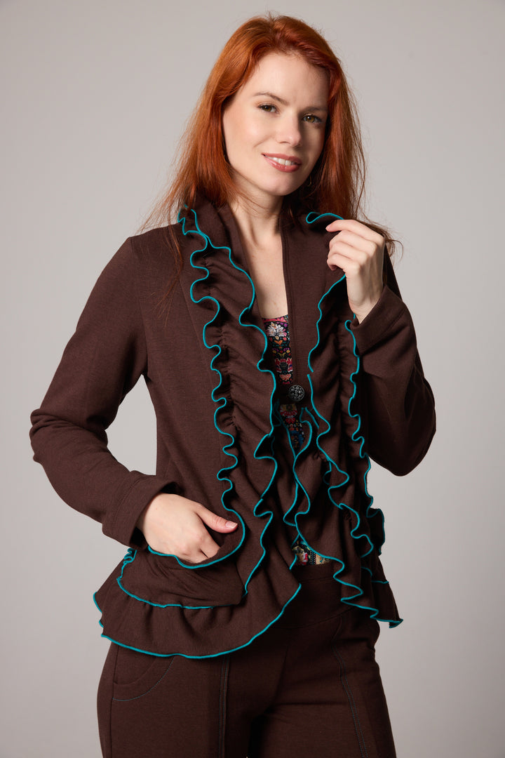 Veste Ruffle - Brun