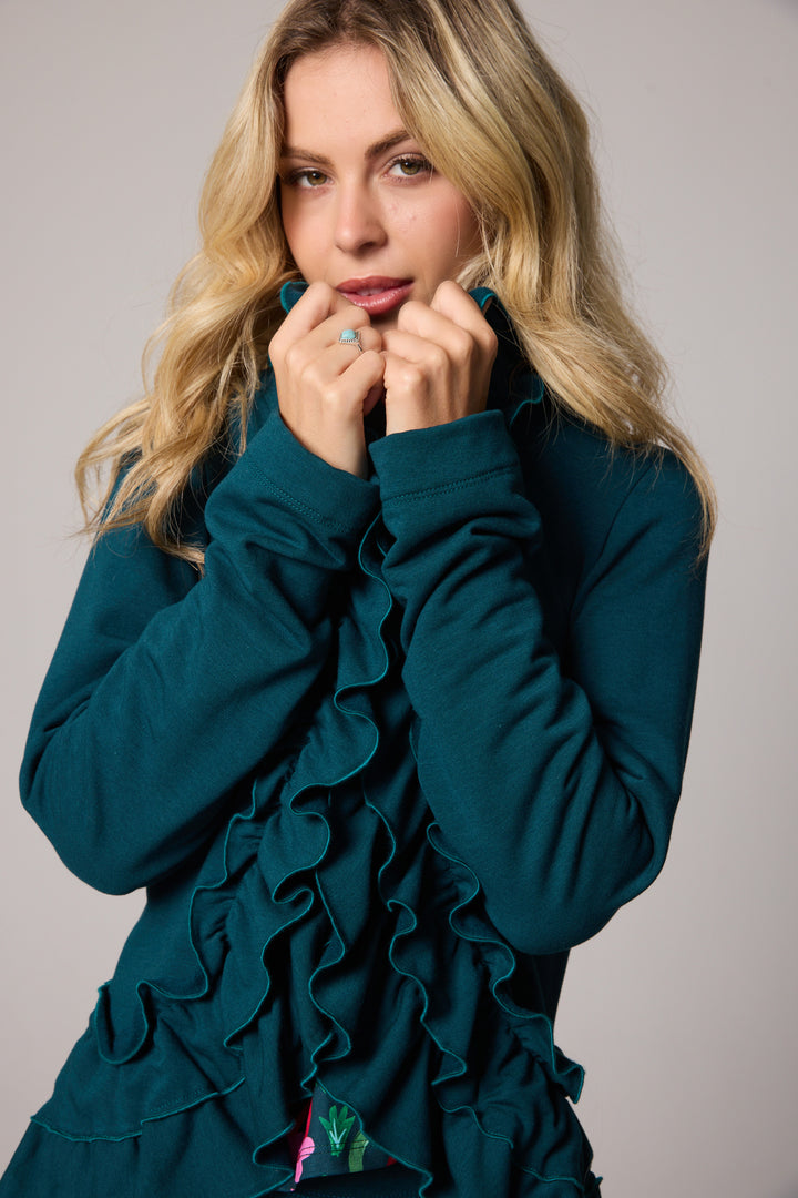 Veste Ruffle - Sarcelle