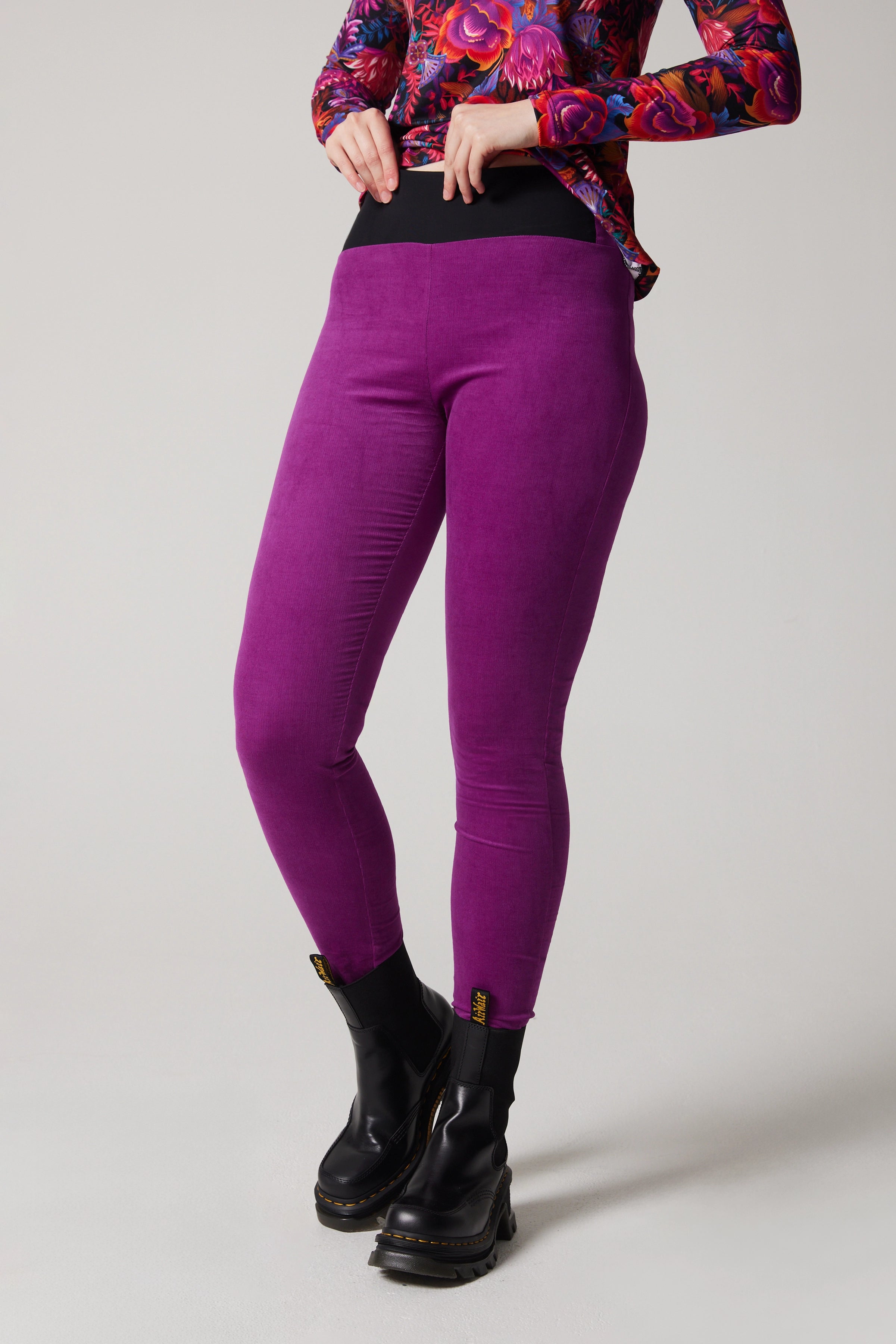 Slim-fit Velvet Corduroy Pant - Purple