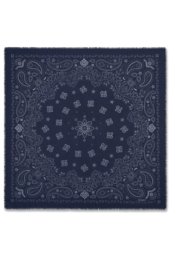 Large Square Scarf - Navy