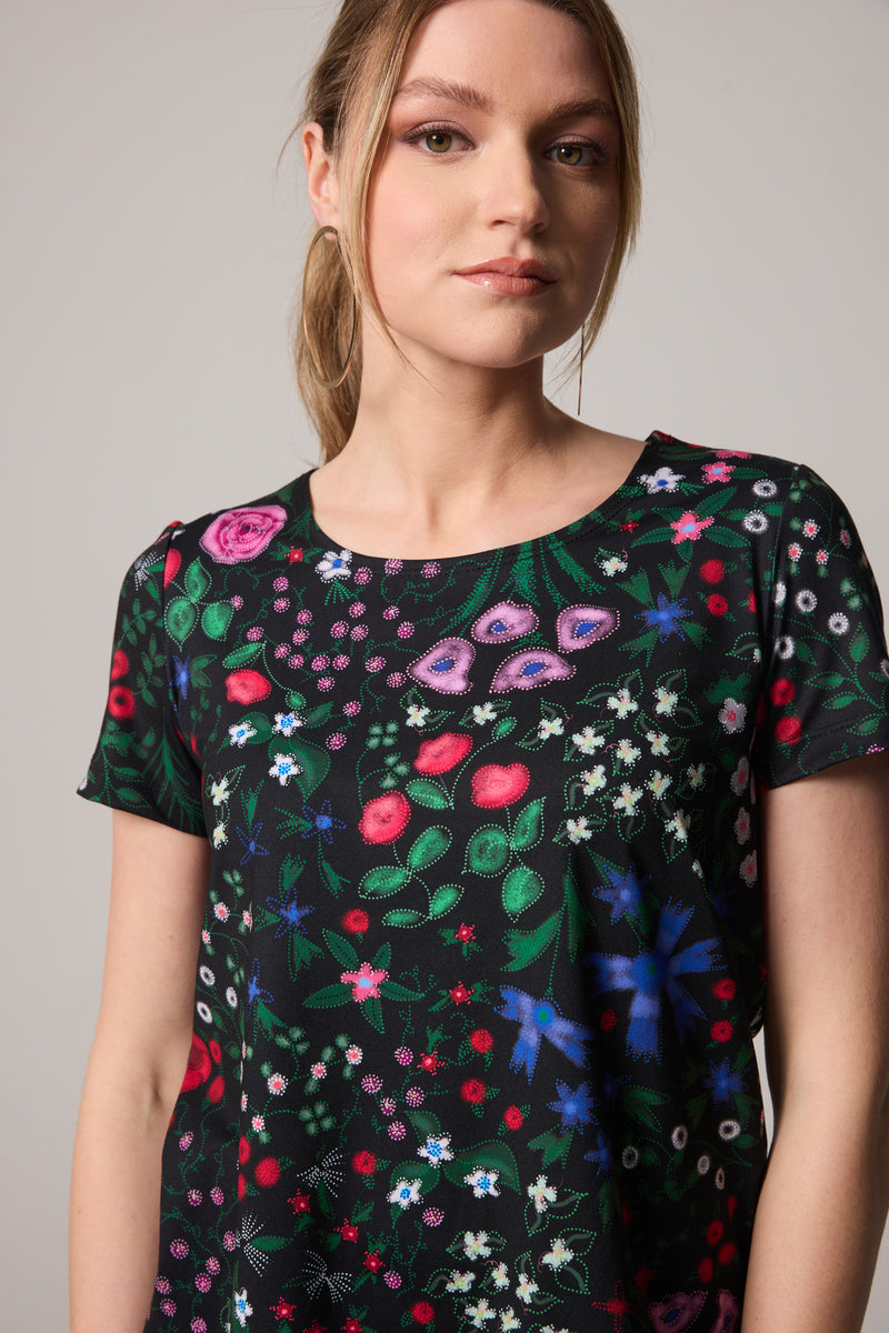 T-shirt col rond - Florentina, Noir