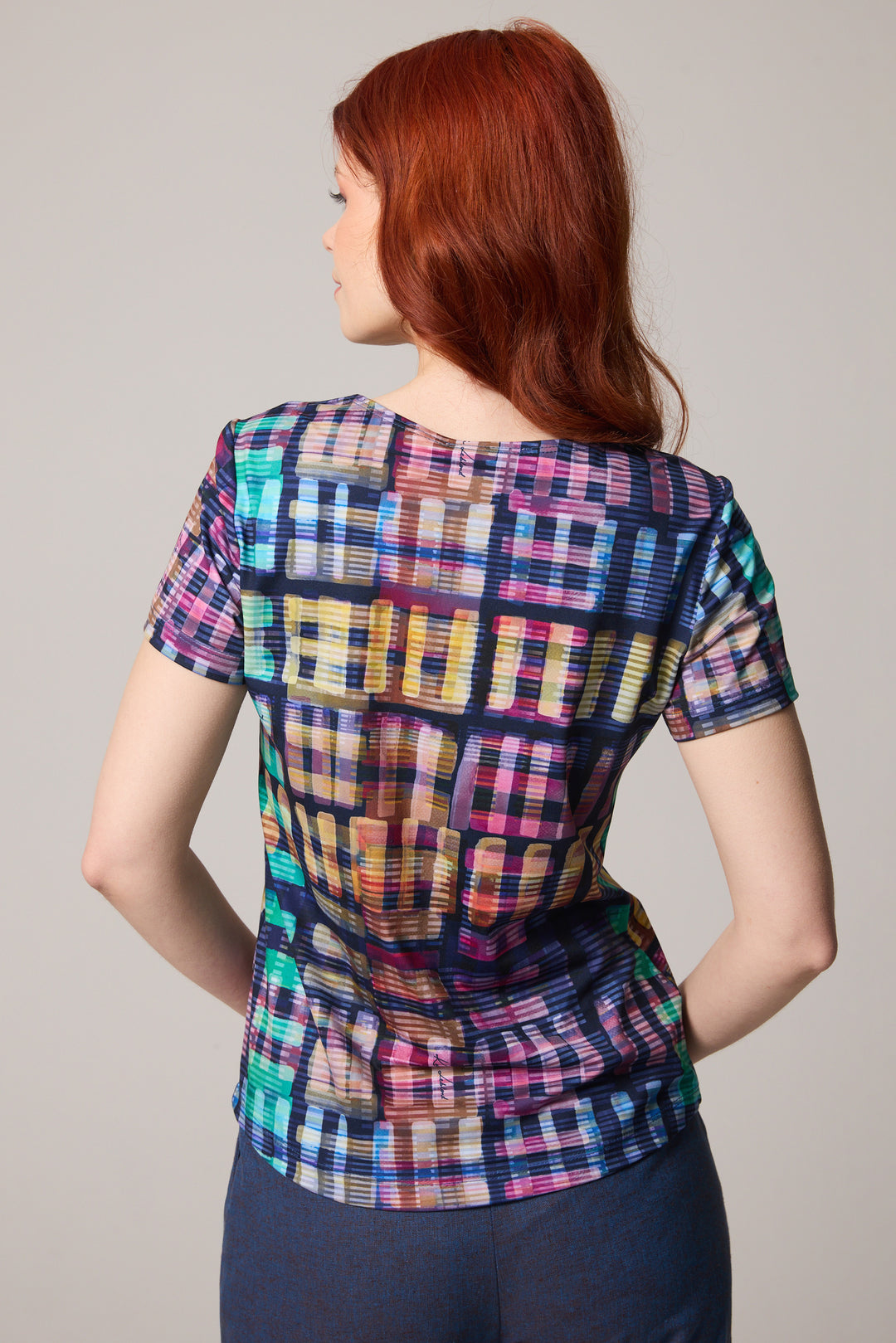 Scoop Neck T-shirt - Watercolour
