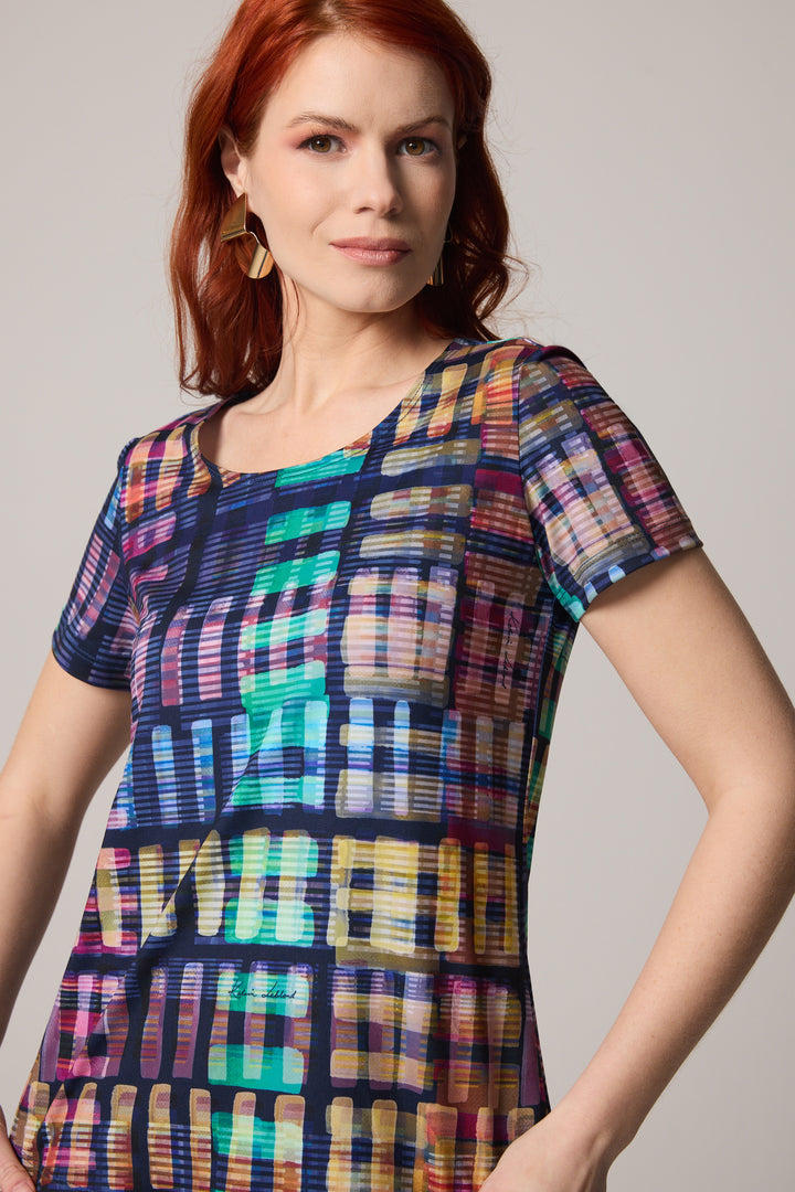 Scoop Neck T-shirt - Watercolour