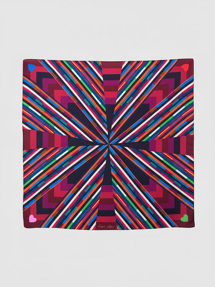 Silk Scarf - Lines
