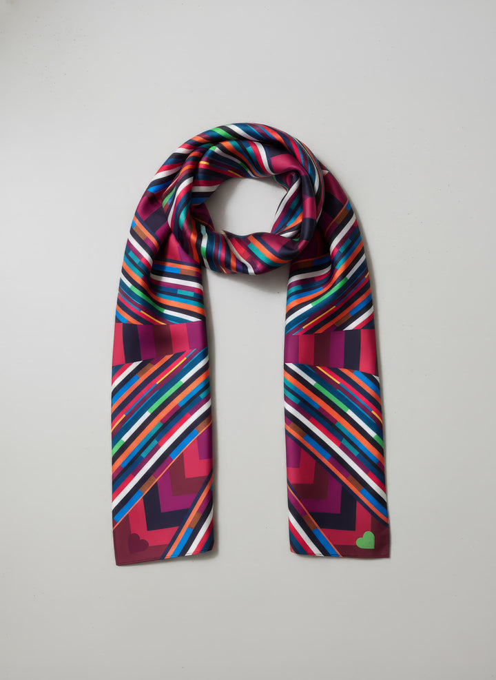 Silk Scarf - Lines