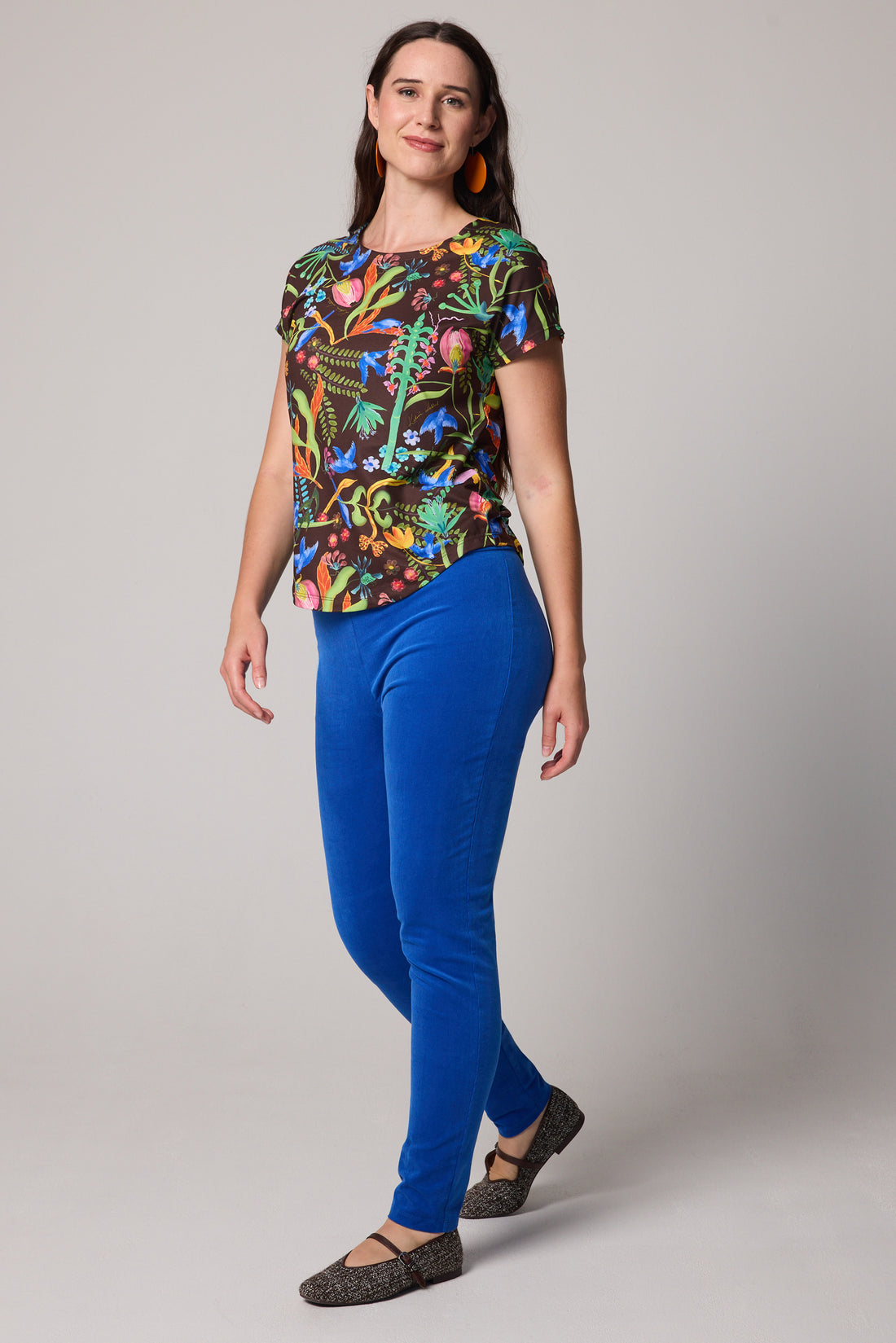 New Slim-Fit Velvet Corduroy Pants - Blue