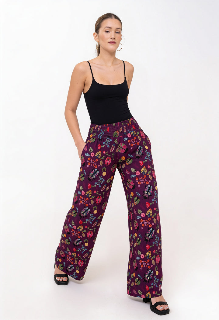 Smocked High Rise Pants - Scarabs
