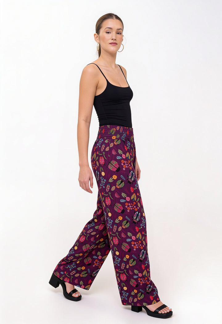Smocked High Rise Pants - Scarabs