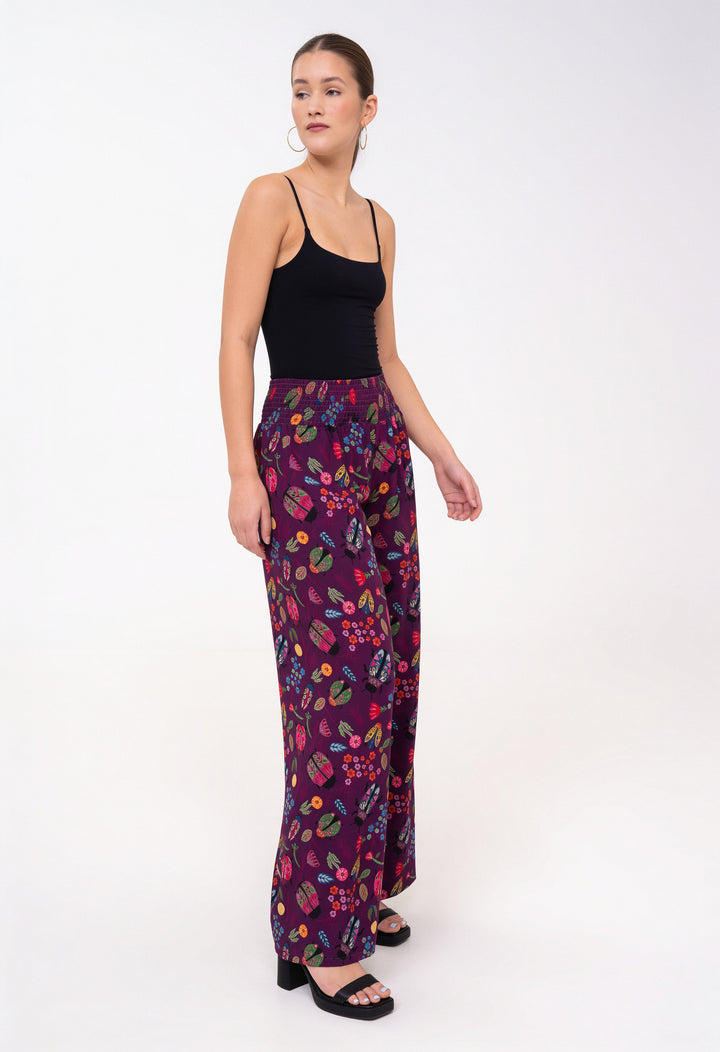 Smocked High Rise Pants - Scarabs