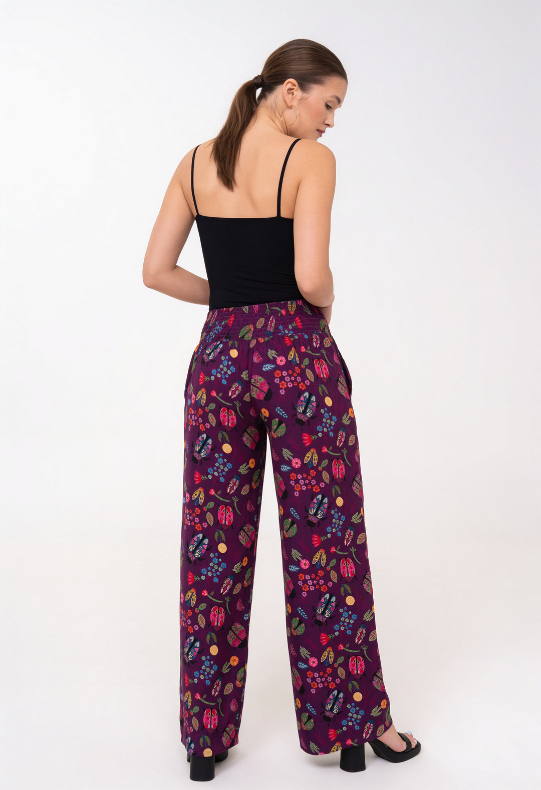 Smocked High Rise Pants - Scarabs