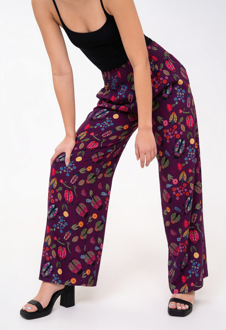 Smocked High Rise Pants - Scarabs