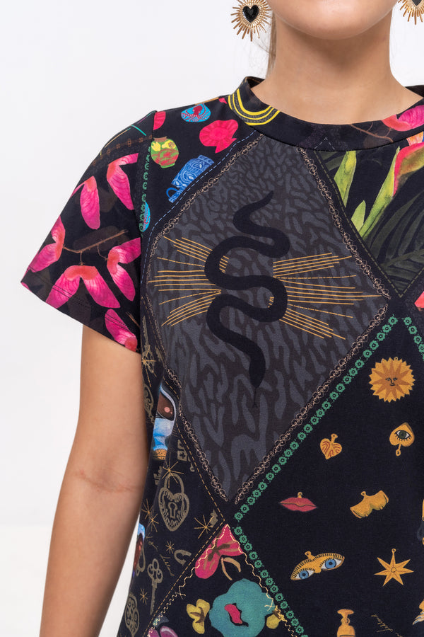 Loose Fit T-Shirt Dress - Mystique