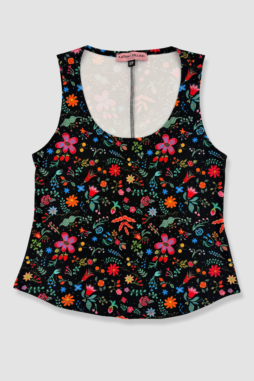 Tank Top - Black Floral Punch