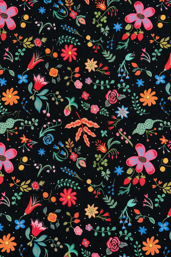 Tank Top - Black Floral Punch