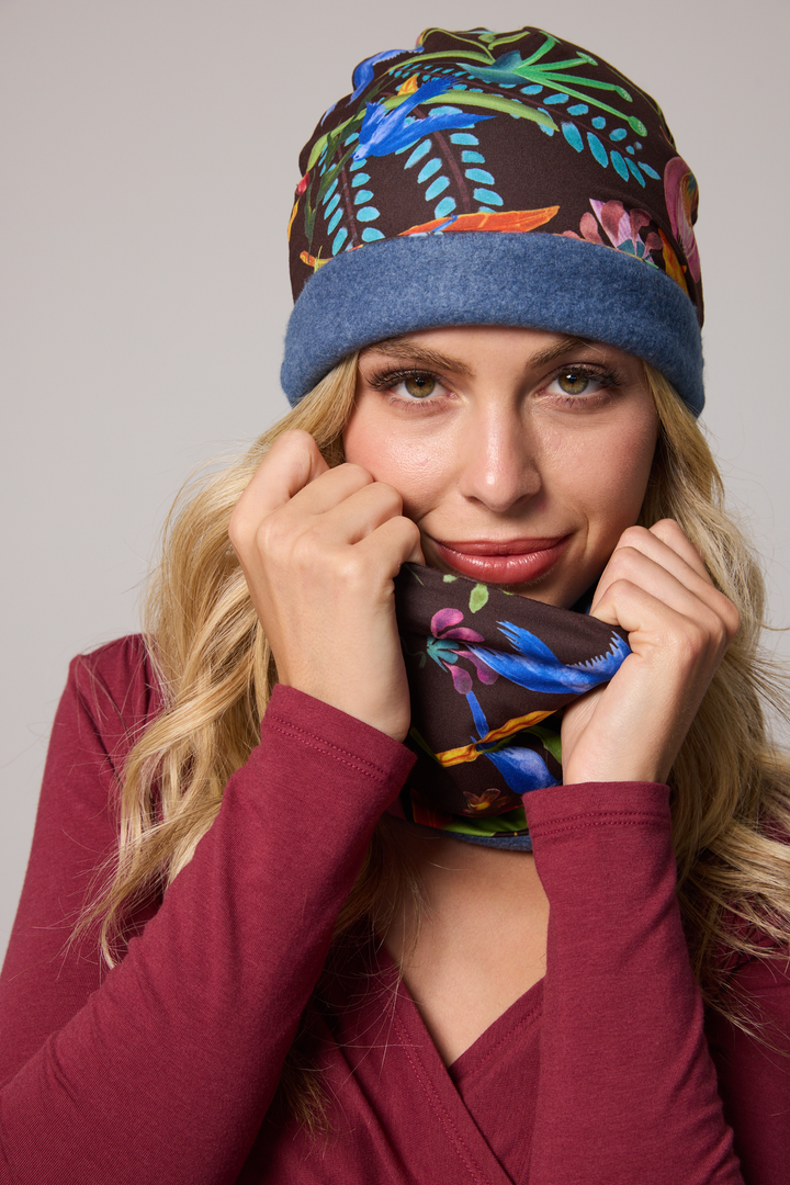 Tuque - Oiseaux bleus