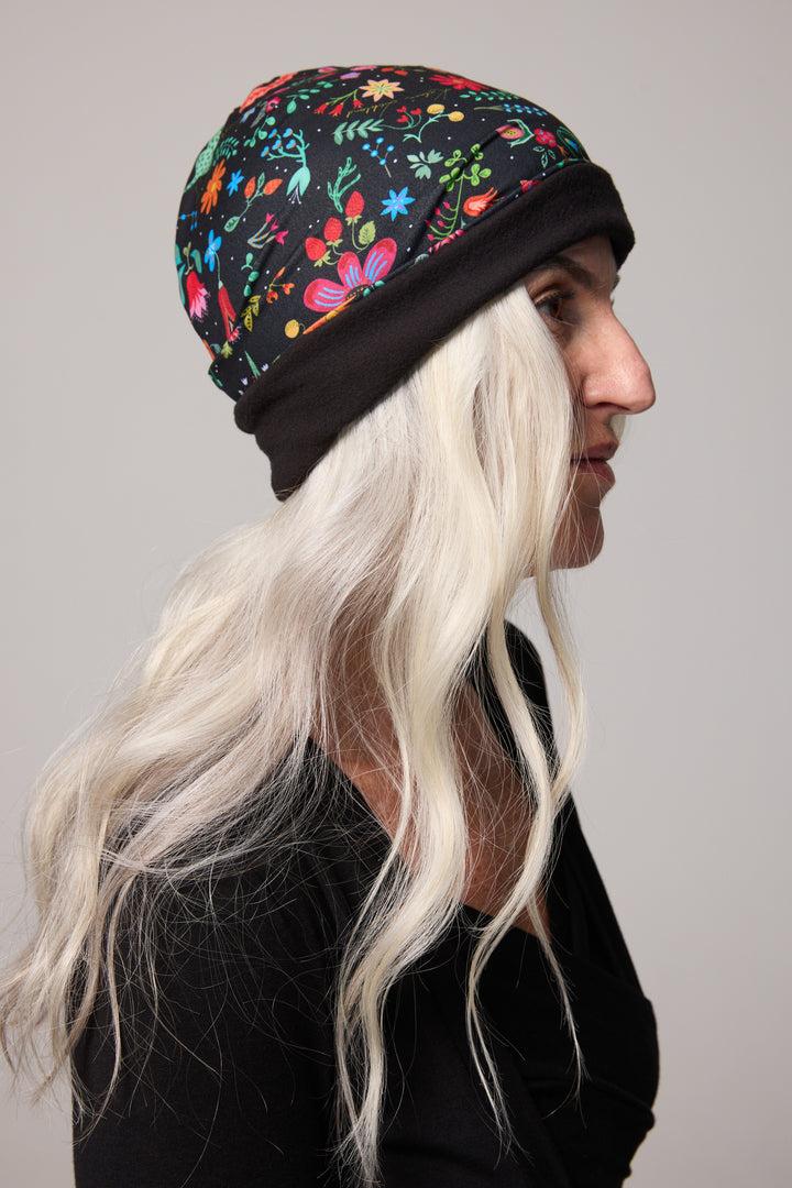 Tuque - Black Floral Punch